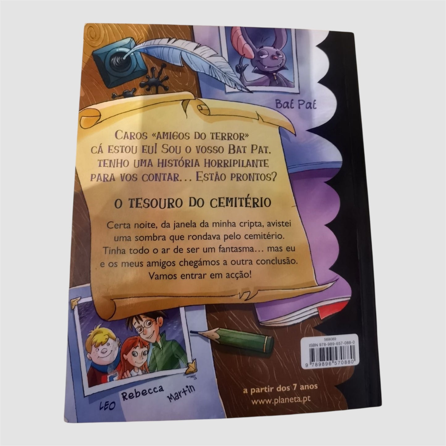 Livro "Bat Pat - O tesouro do cemitério" de Roberto Pavanello Livro 1