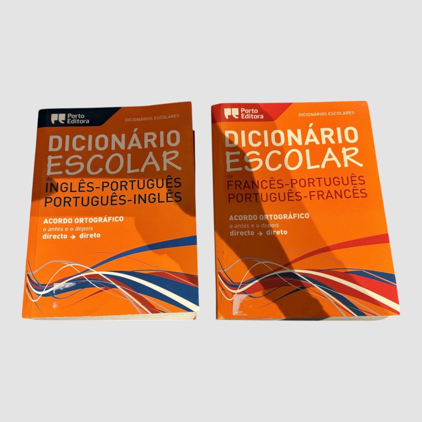 2 Dicionários Escolares Português-Francês e Português-Inglês