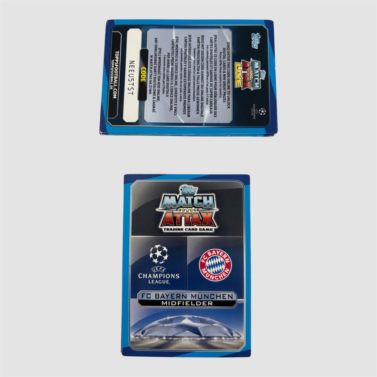 Conjunto de 5 cartas Topps Match Attax da UEFA Champions League