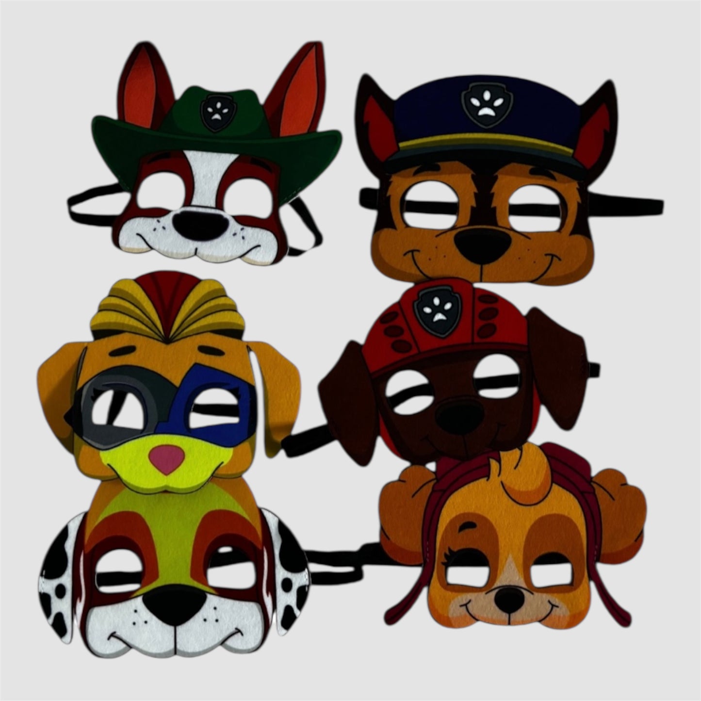 12 Máscaras em feltro do Patrulha Pata