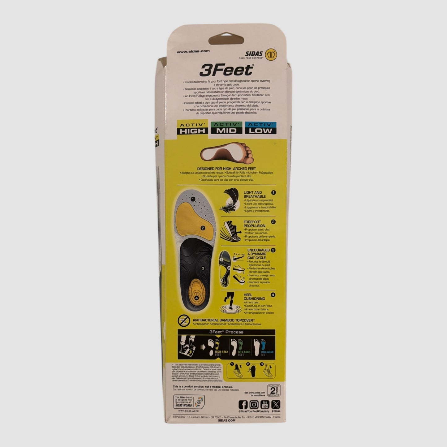 Palmilhas Sidas 3Feet Activ High L 42/43