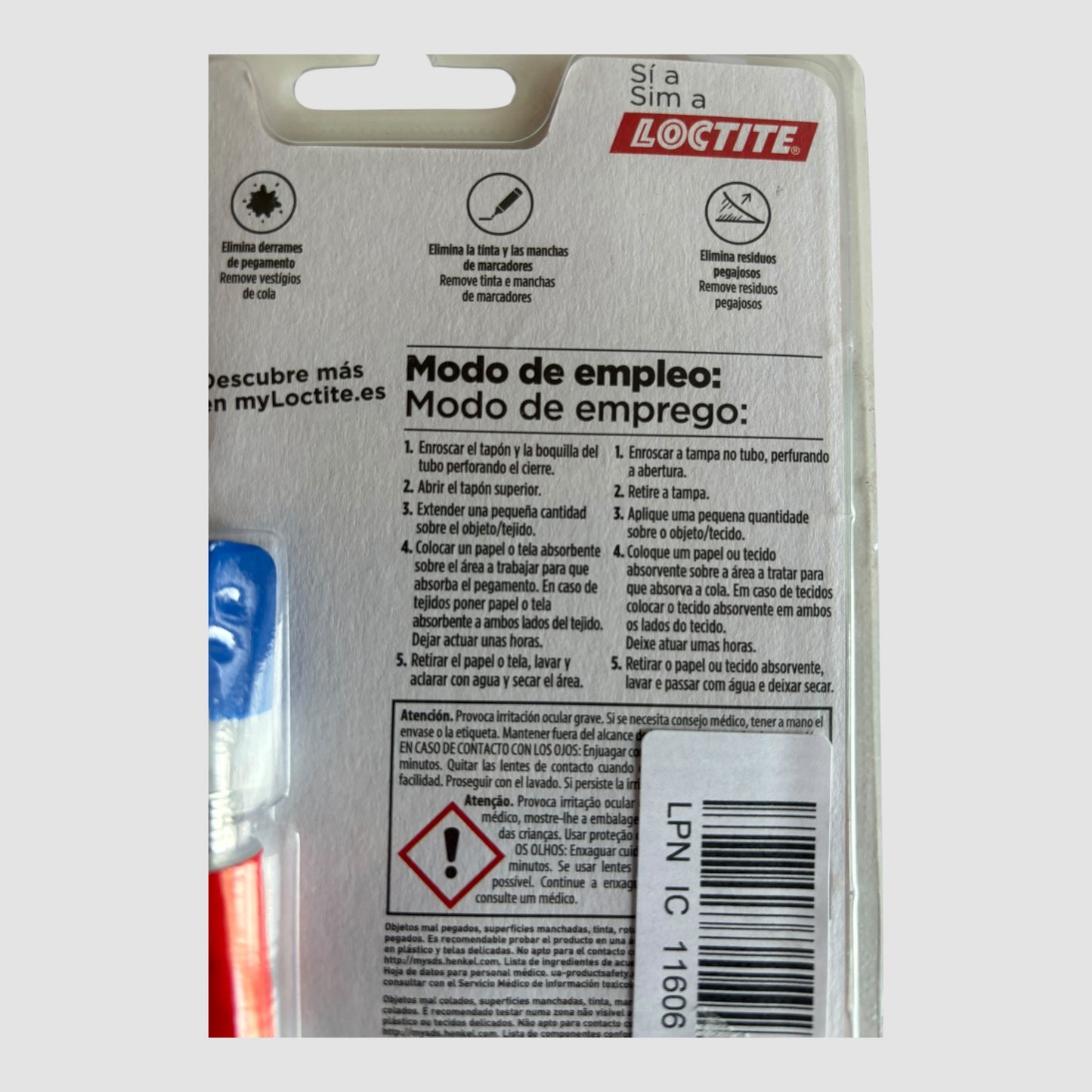 Loctite - elimina cola de objetos Novo