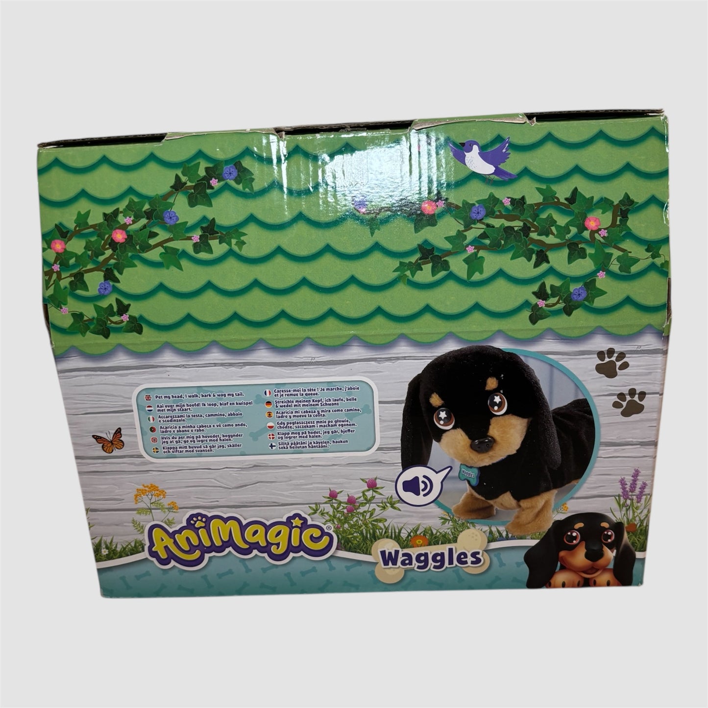 Cão peluche interativo AniMagic Waggles Novo