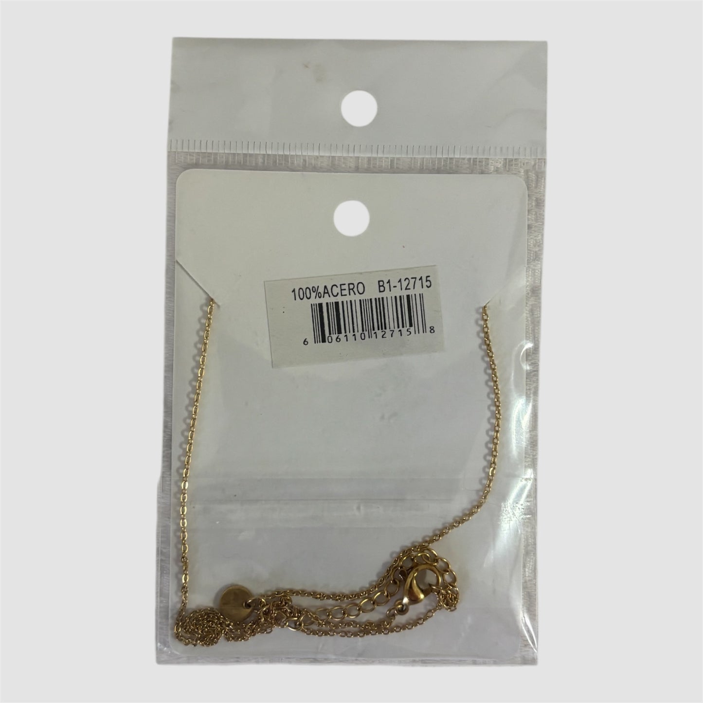 Colar signo Aquário dourado aço Novo