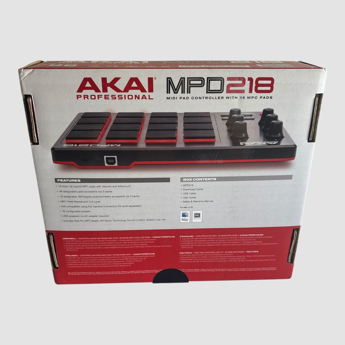 Akai Professional MPD218 Controlador midi usb com 16 Pads MPC