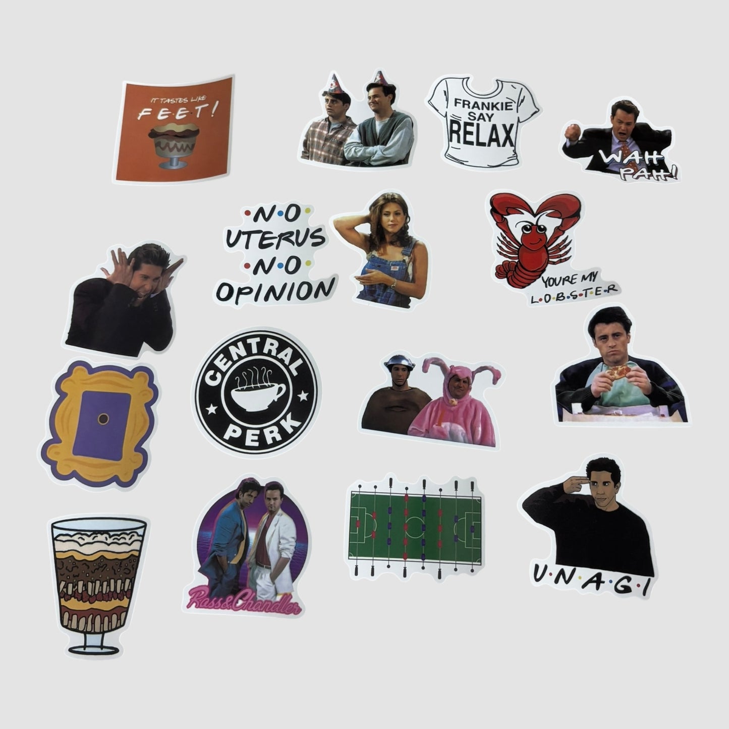 16 Stickers série Friends Novos