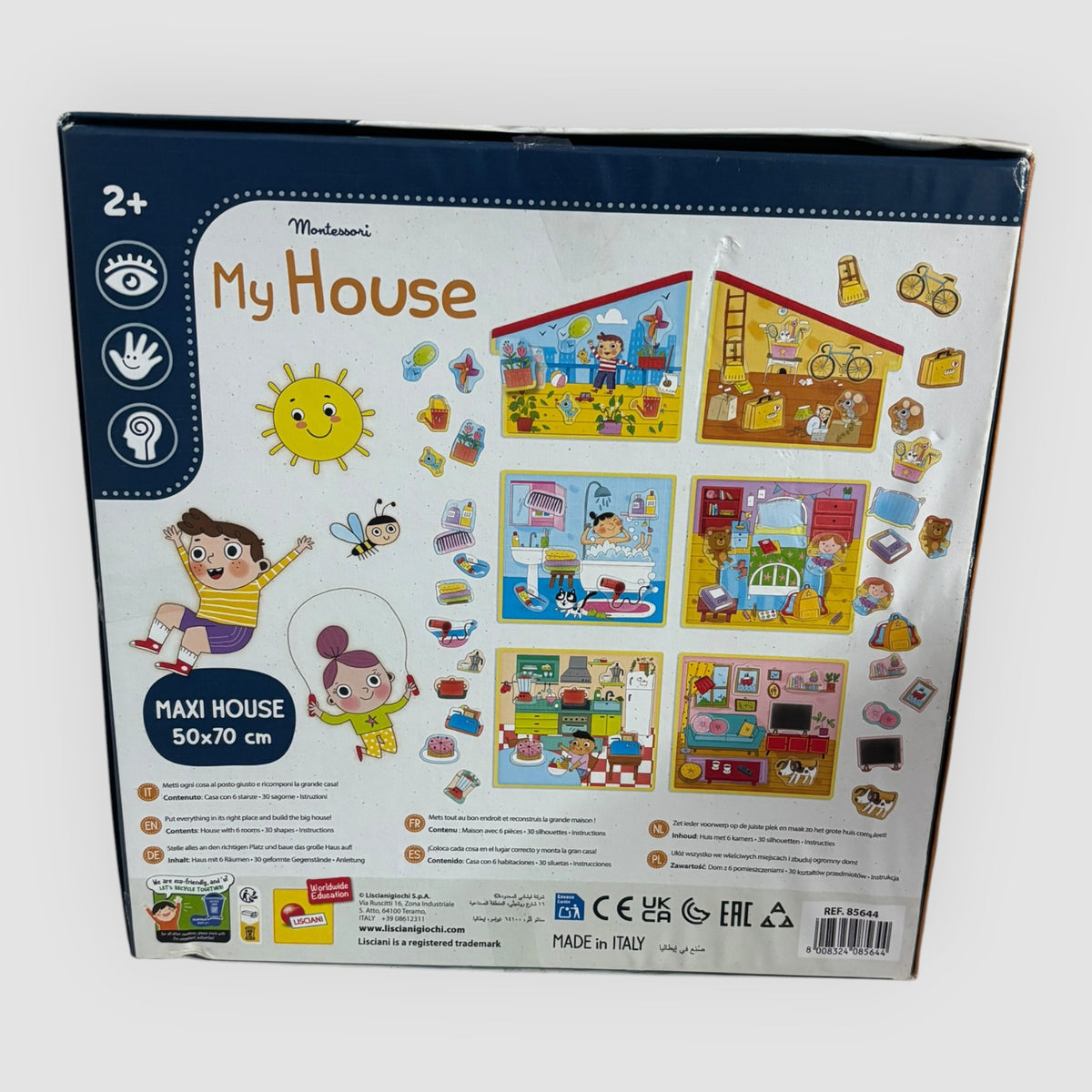Jogo Educativo Montessori My House Lisciani – A Minha Casa +2 Anos
