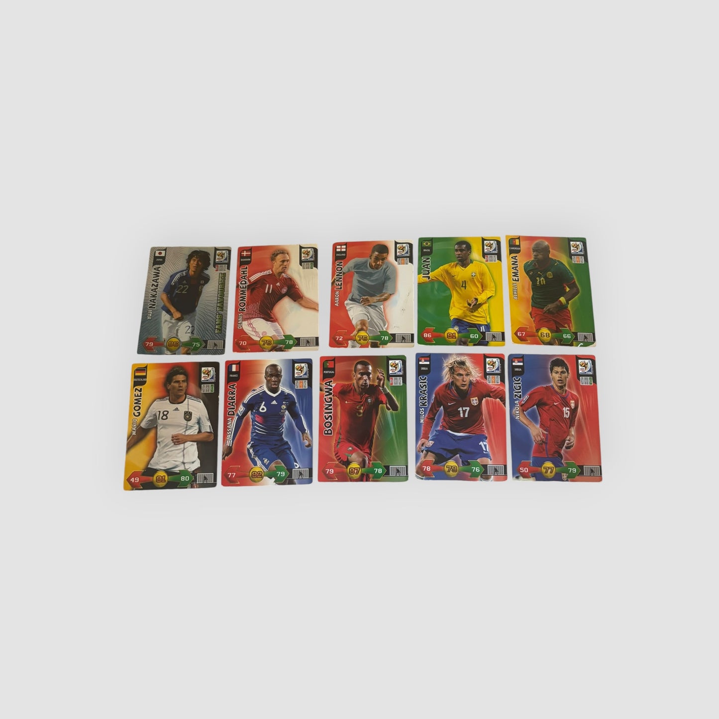 10 Cartas Panini Adrenalyn XL FIFA World Cup 2010 África do Sul