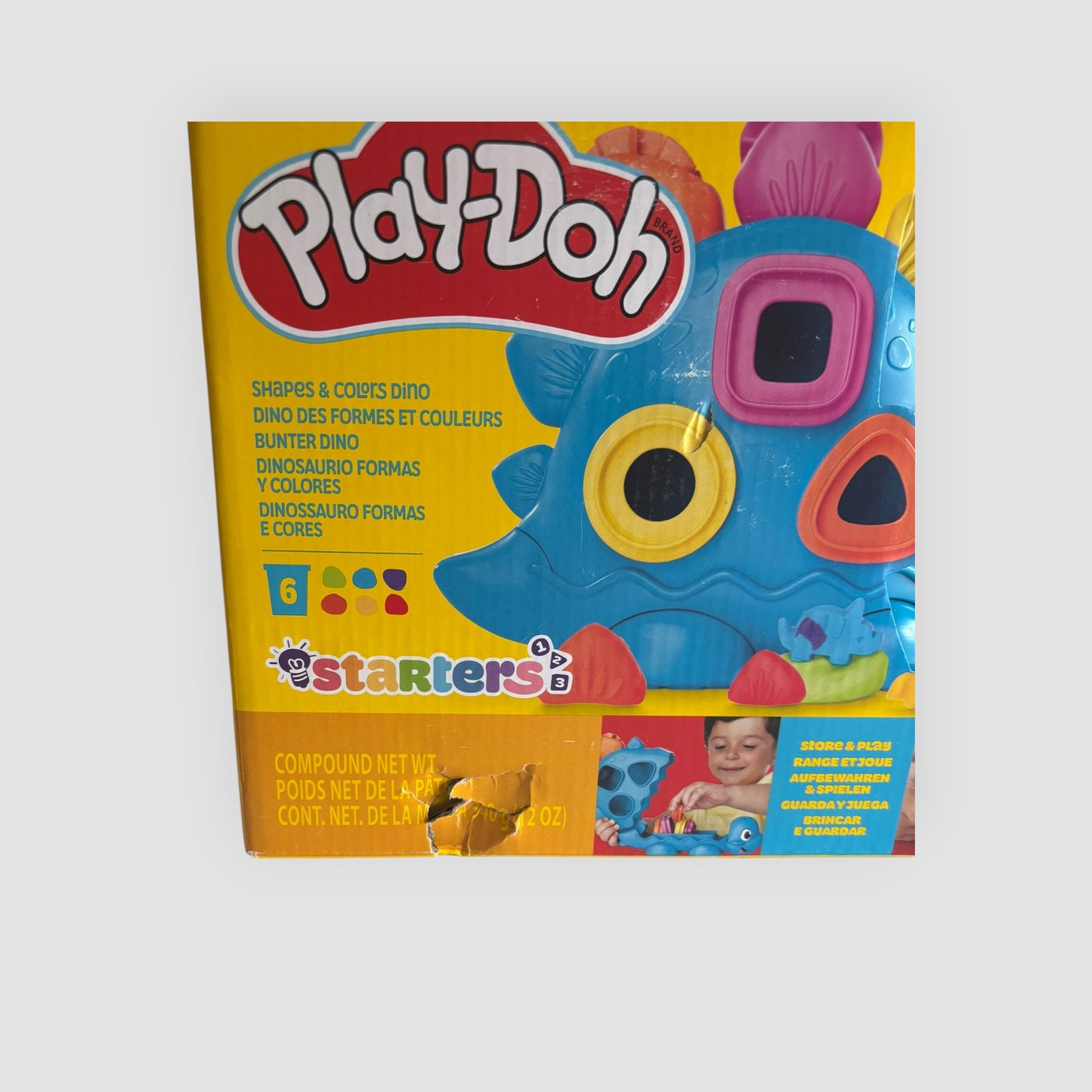 Play-Doh Dinossauro Formas e Cores Hasbro | Novo Selado | 6 Potes de Plasticina