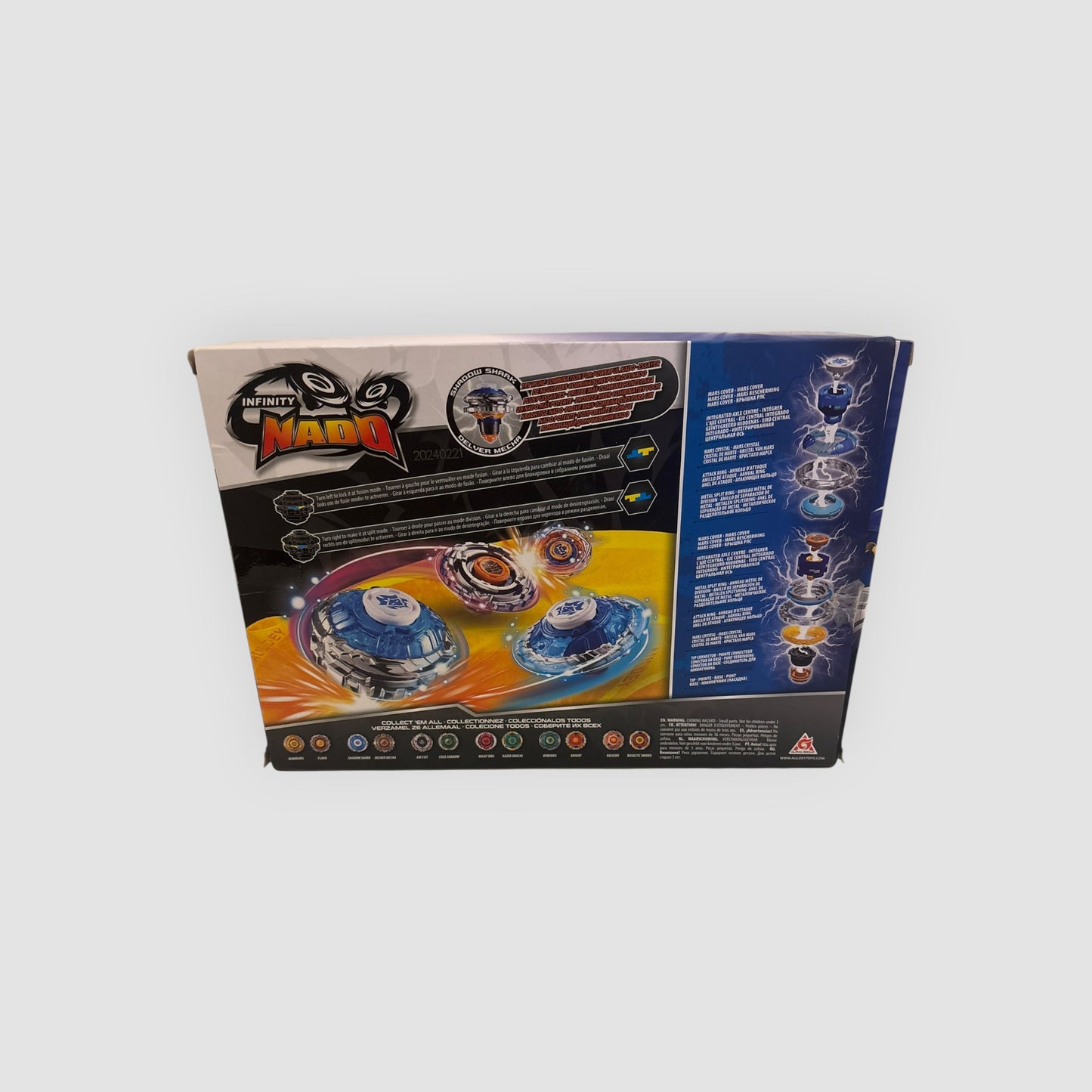 Infinity Nado Shadow Shark X Delver Mecha Em Bom Estado