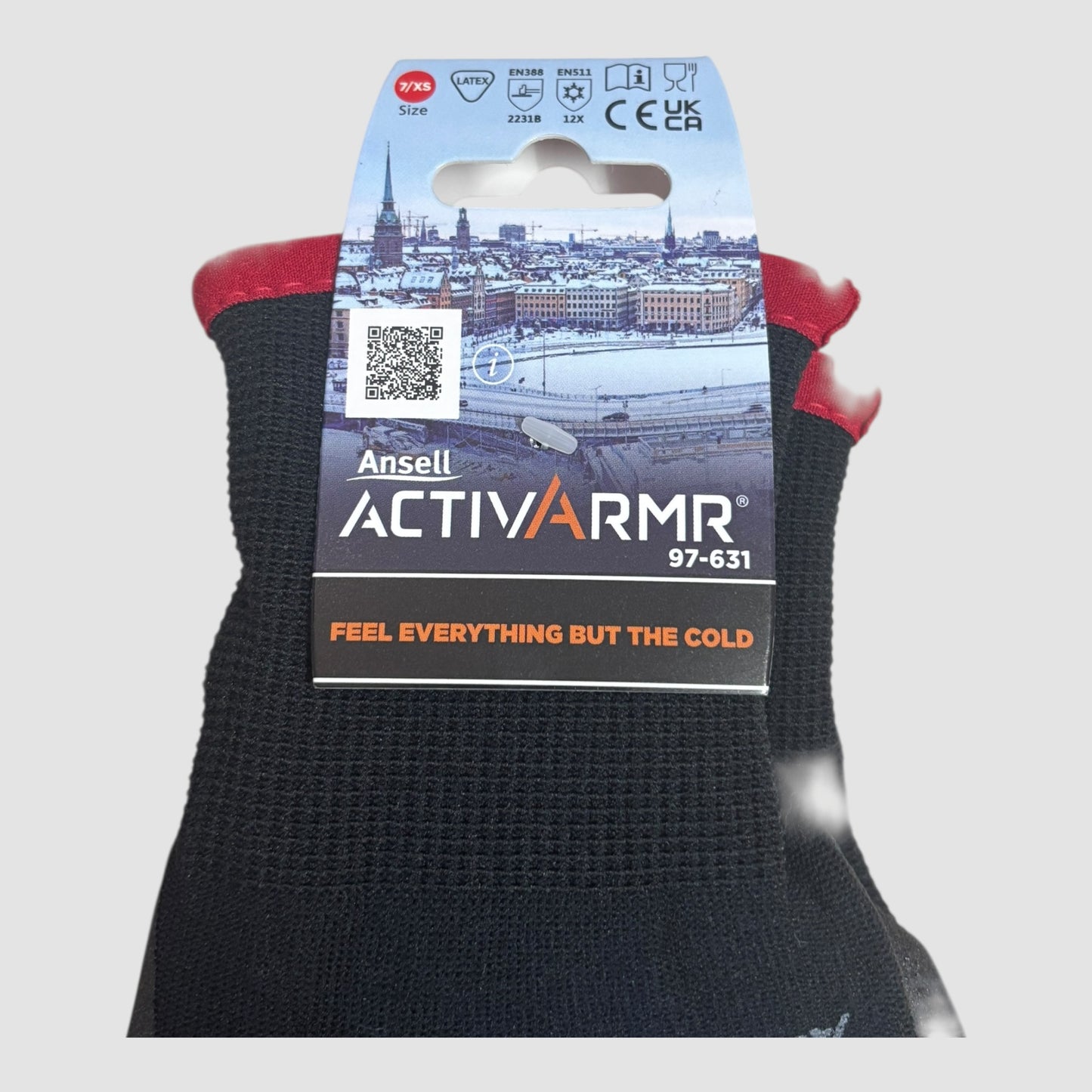 Luvas Térmicas Ansell ActivArmr 97-631 Pretas Tamanho 7/XS Novas