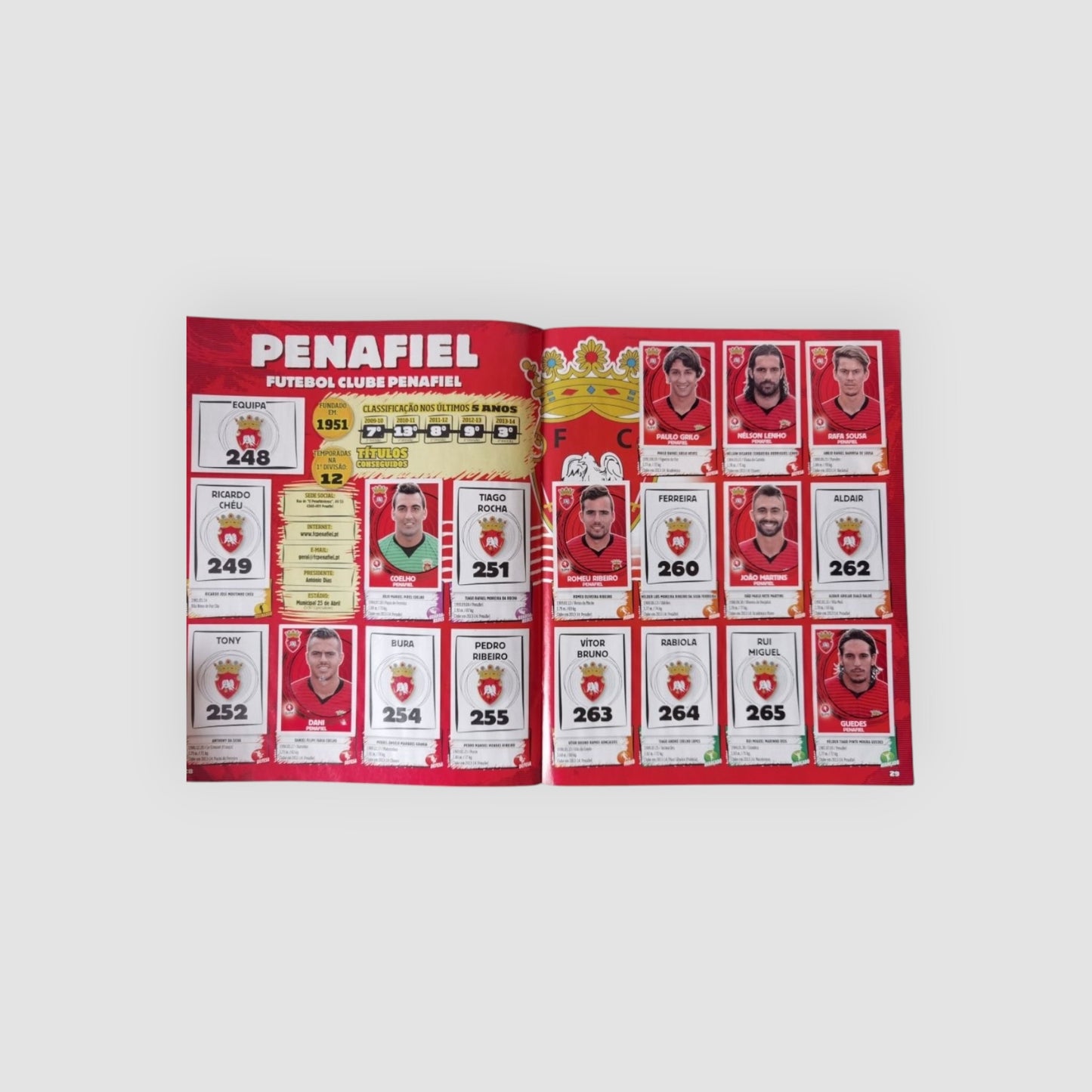 Caderneta coleção cromos futebol 2014/2015 Panini