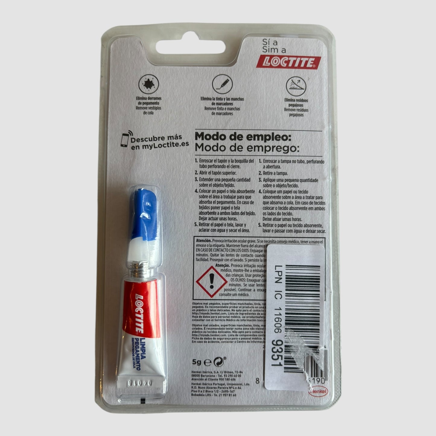 Loctite - elimina cola de objetos Novo
