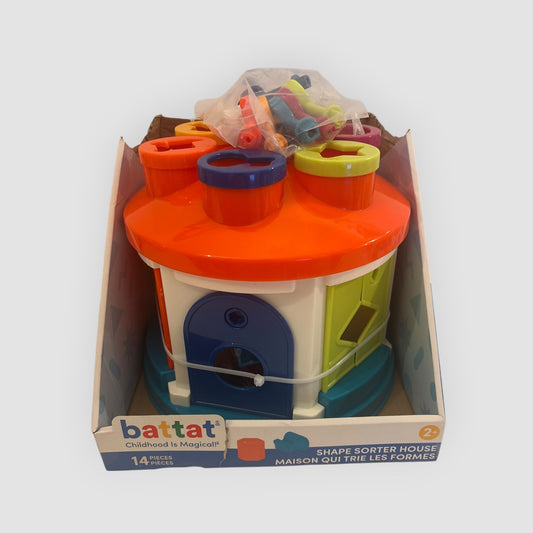 Battat Shape Sorter House – Casa de Formas e Cores +2 Anos (Novo)