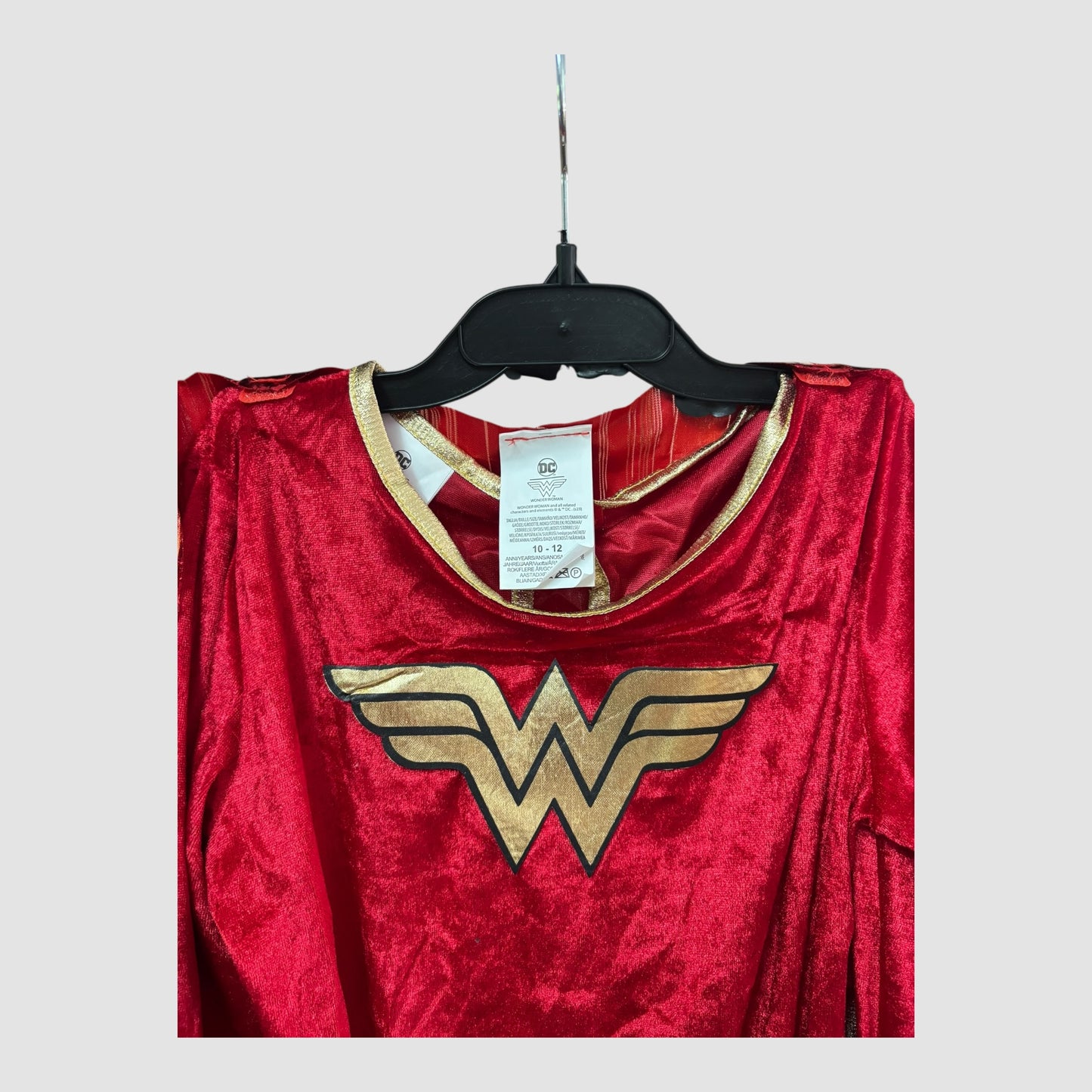 Fato Mulher Maravilha menina 10-12 anos DC Comics
