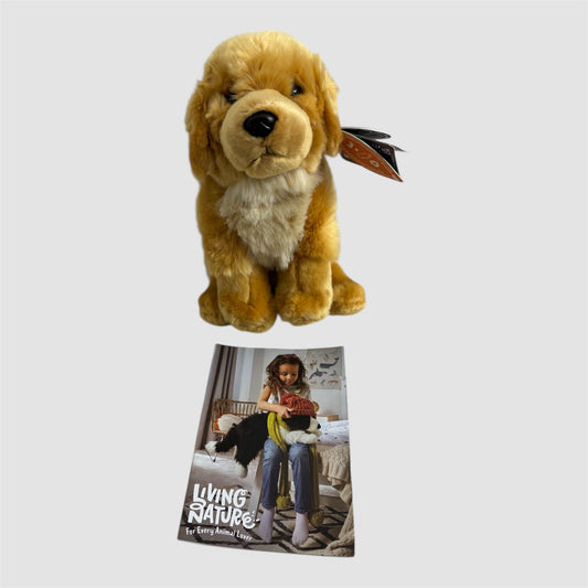 Cão de peluche Golden Retriever 20 cm Living Nature Novo