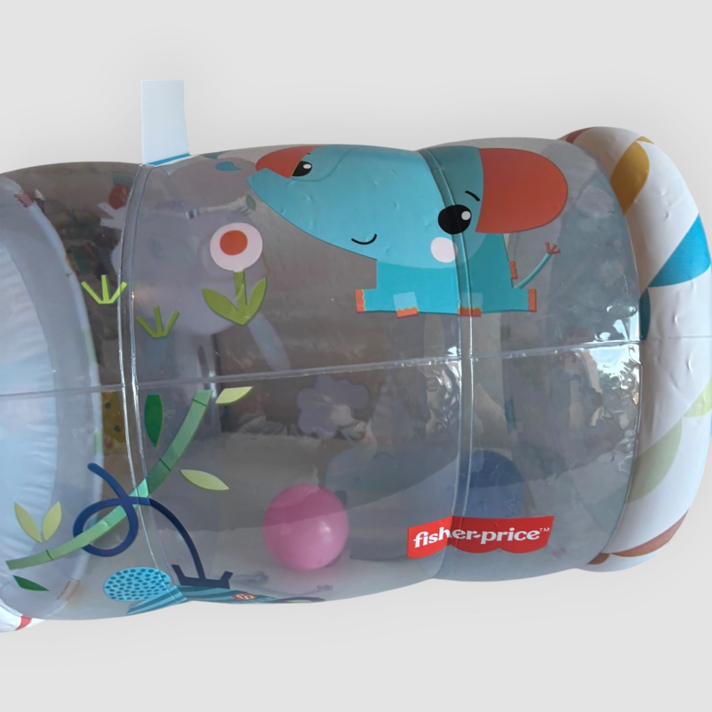 Fisher-Price Baby Roll Around – Rolo Insuflável para Bebés com 3 Bolas | 40 × 27 cm | Usado