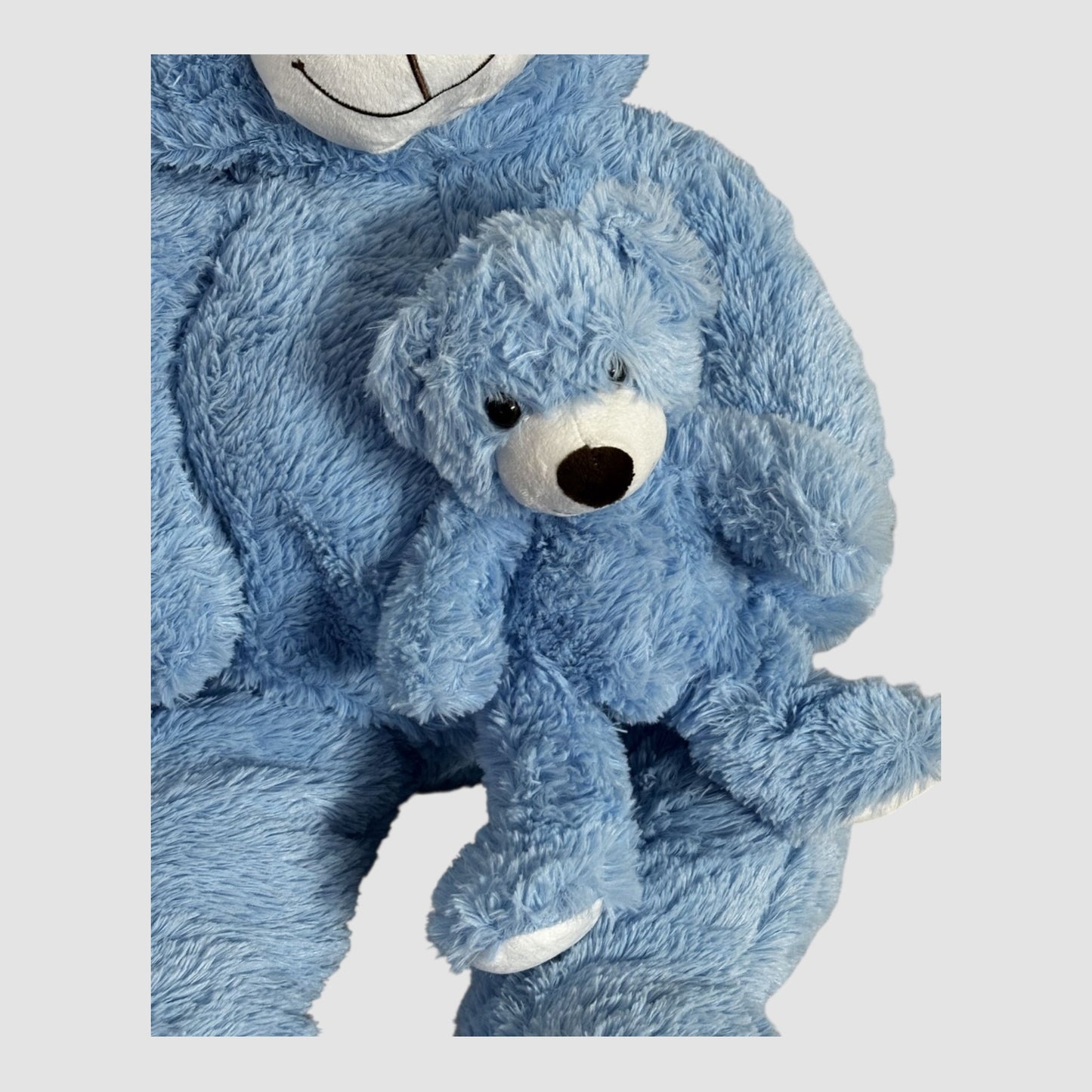MorisMos Urso de peluche gigante 100 cm azul