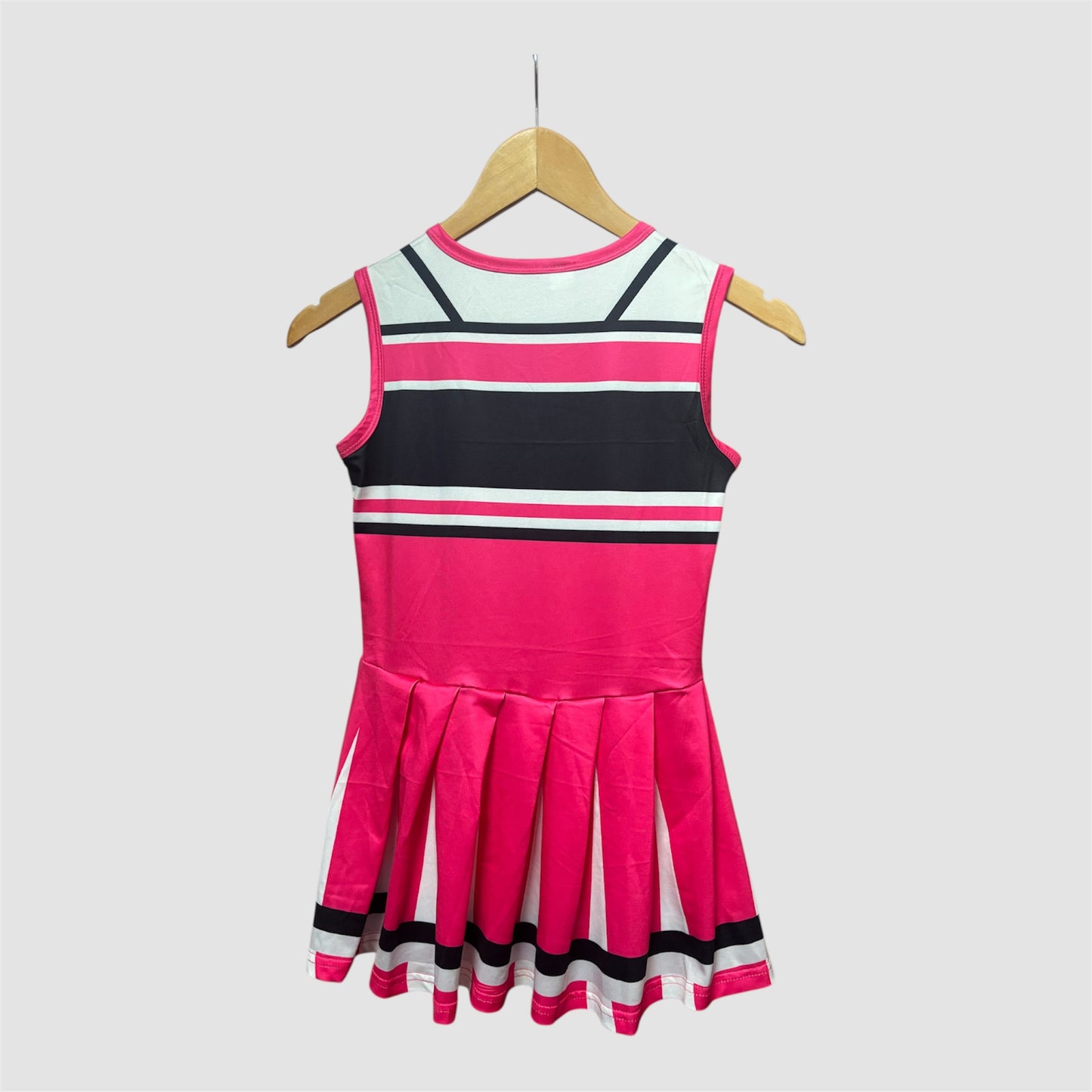 Disfarce de Animadora (Cheerleader) Menina Rosa c/ Pompons – Tam. 140 (9-10 anos)