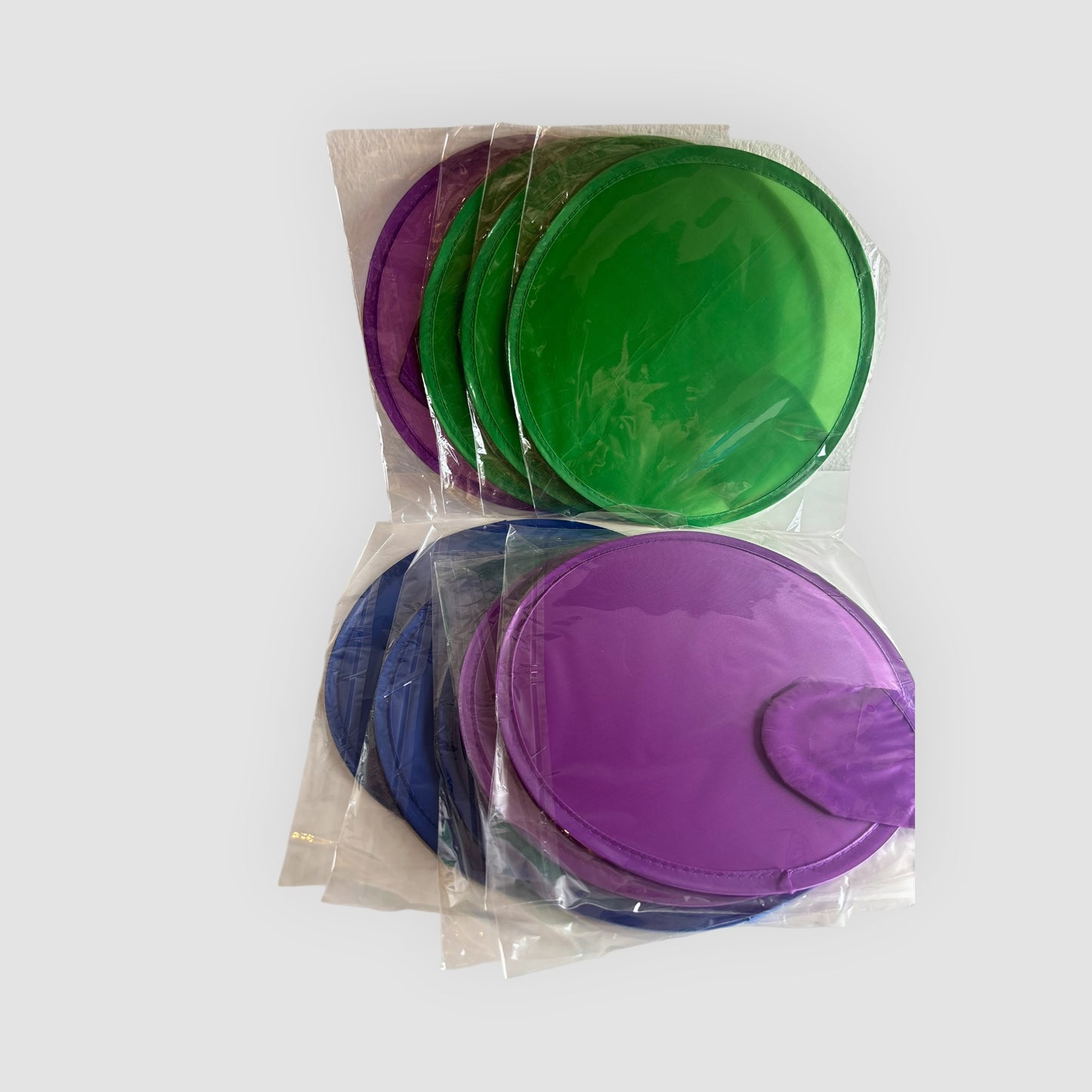 Conjunto de 9 Discos Voadores Dobráveis com Bolsa | 3 Cores | Novos
