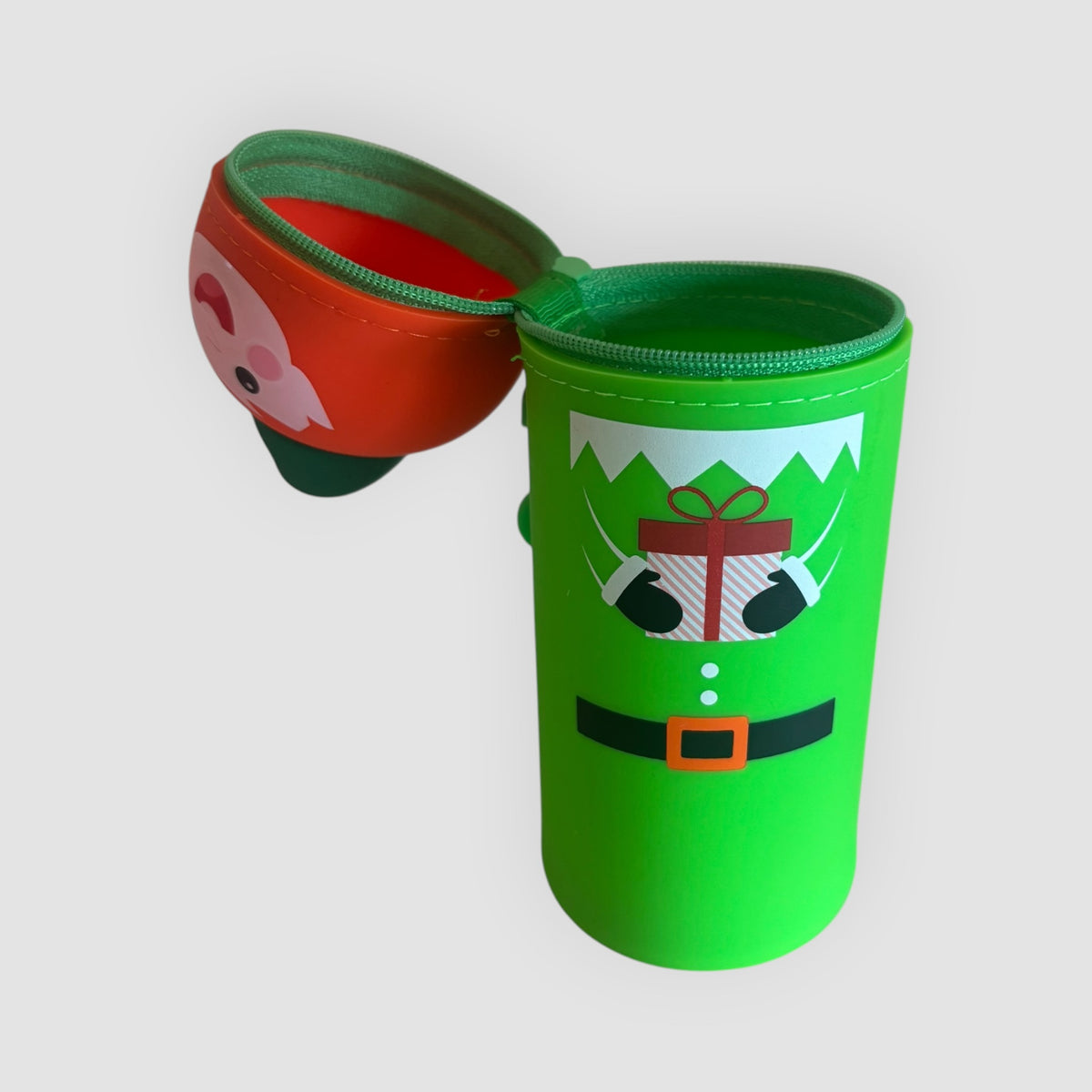 Porta-Lápis / Estojo de Silicone Elfo de Natal
