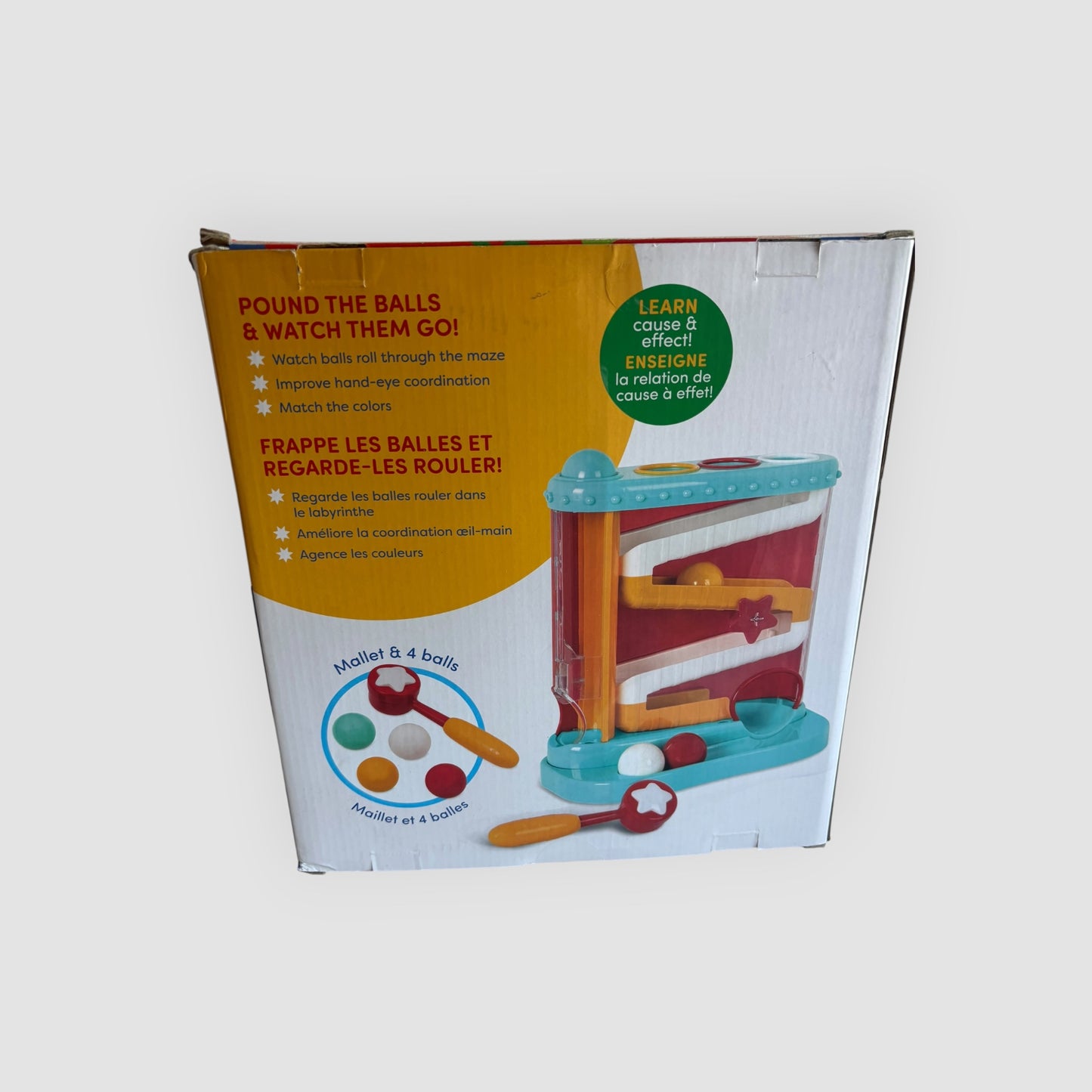 Battat Libra e Roda – Labirinto de Bolas com Martelo | Brinquedo de Motricidade