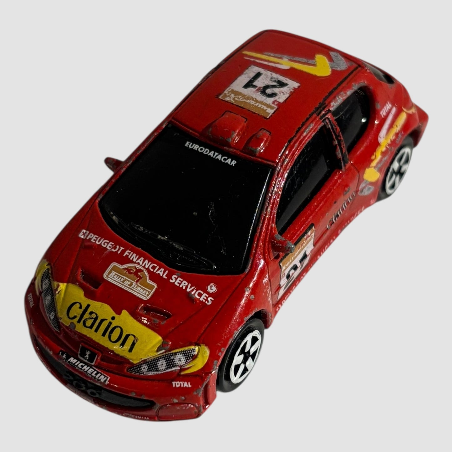 Majorette Peugeot 206 WRC Clarion Vermelho