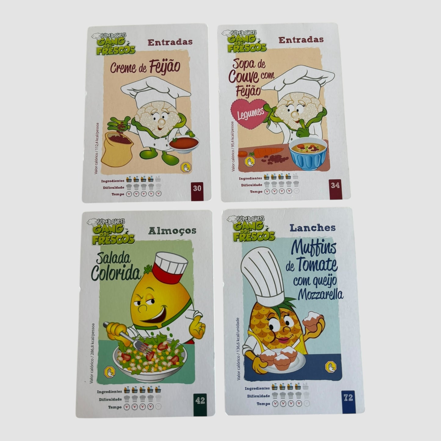 4 cartas Super Chefs Gang dos Frescos Lidl