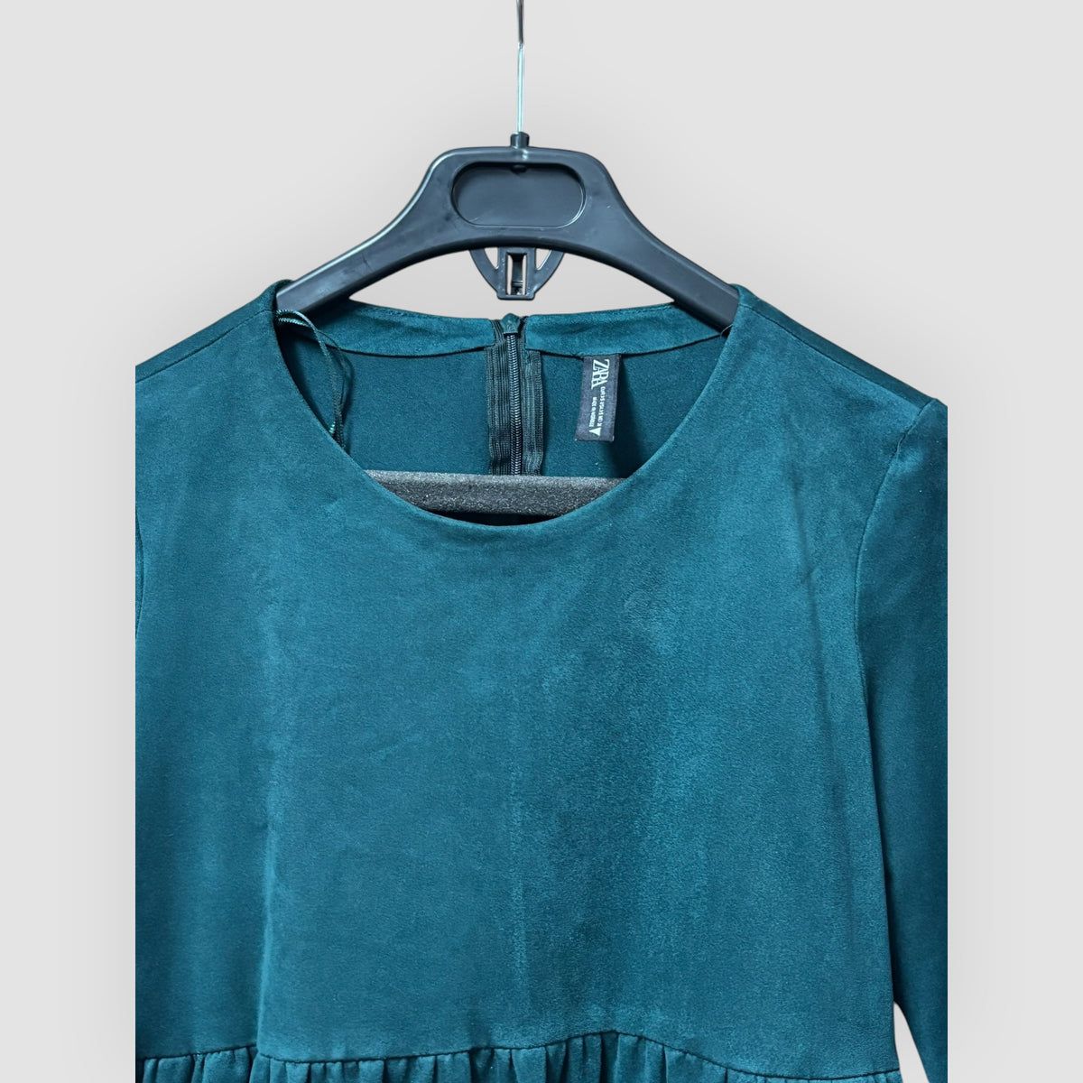 Vestido Zara Verde Petróleo Mulher – XS
