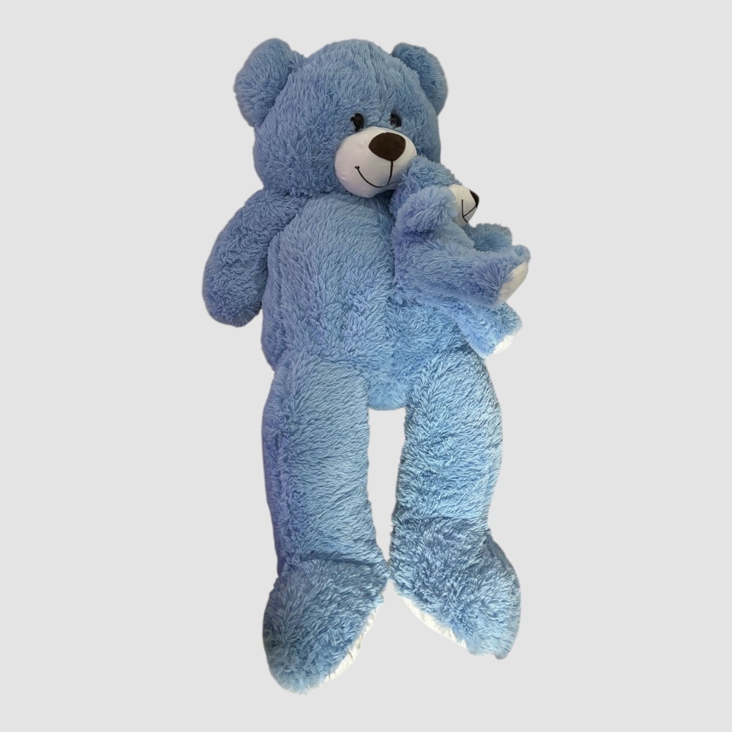 MorisMos Urso de peluche gigante 100 cm azul