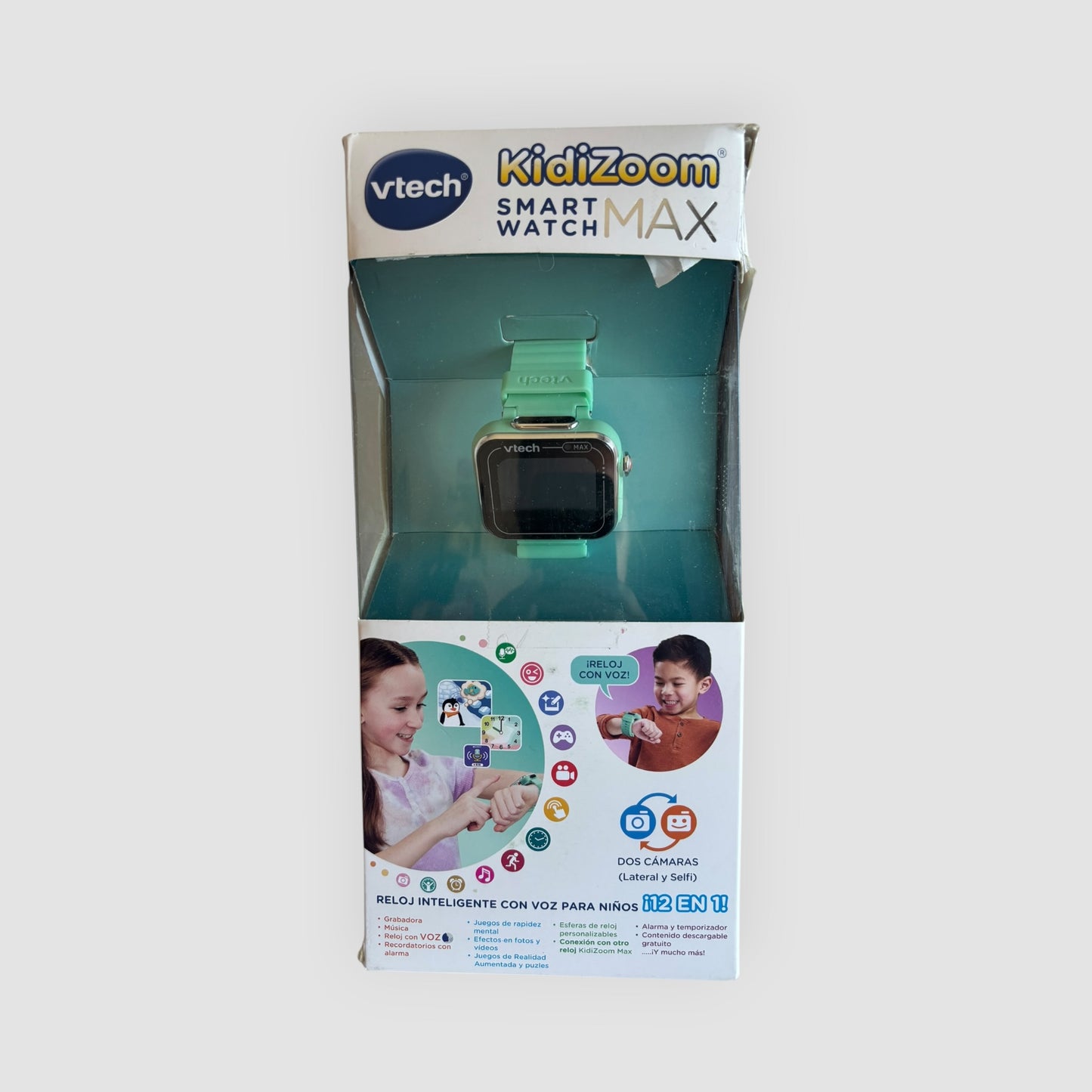 VTech KidiZoom Smartwatch MAX Verde Água | Câmara Dupla