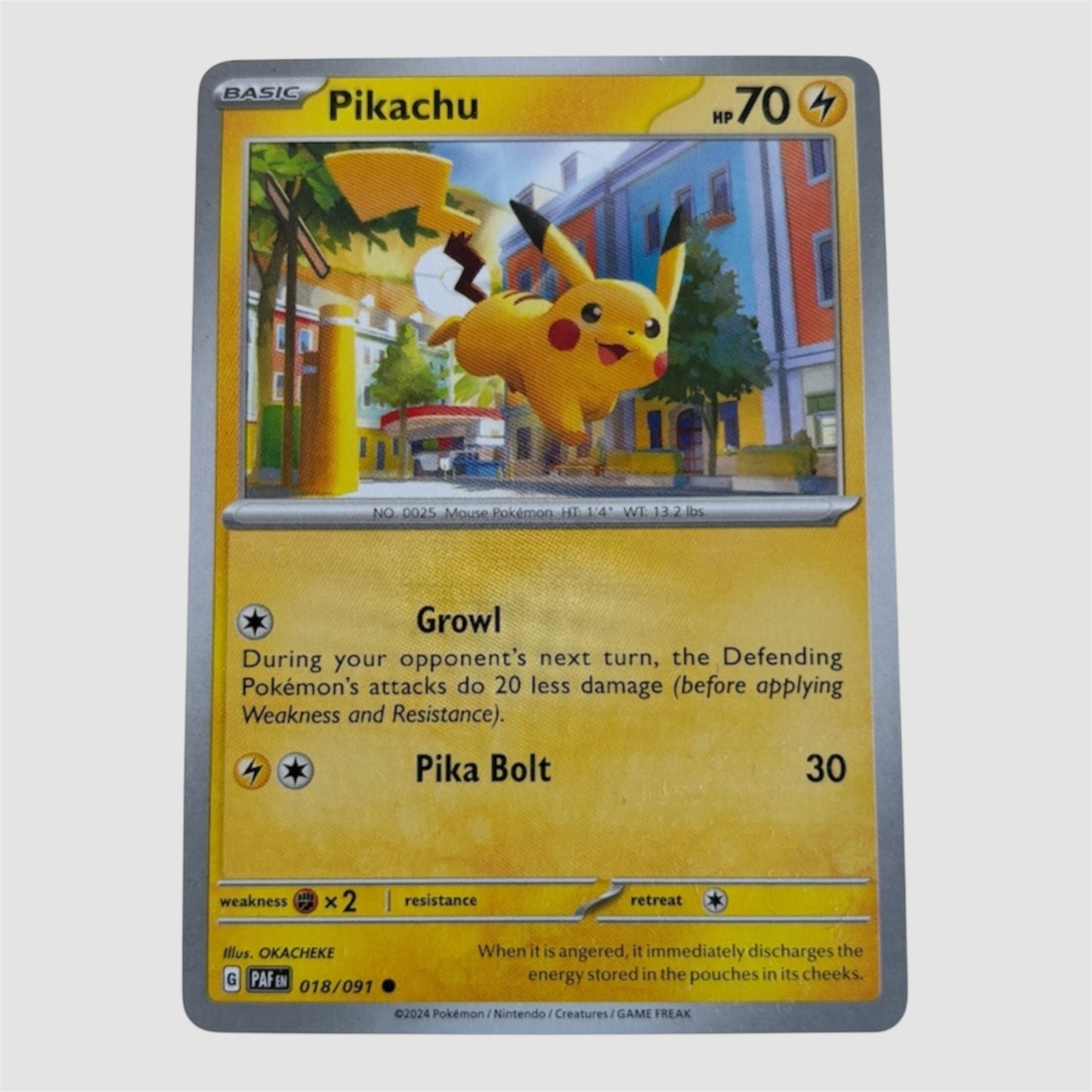 Carta Pokémon Pikachu PAF 018 EN