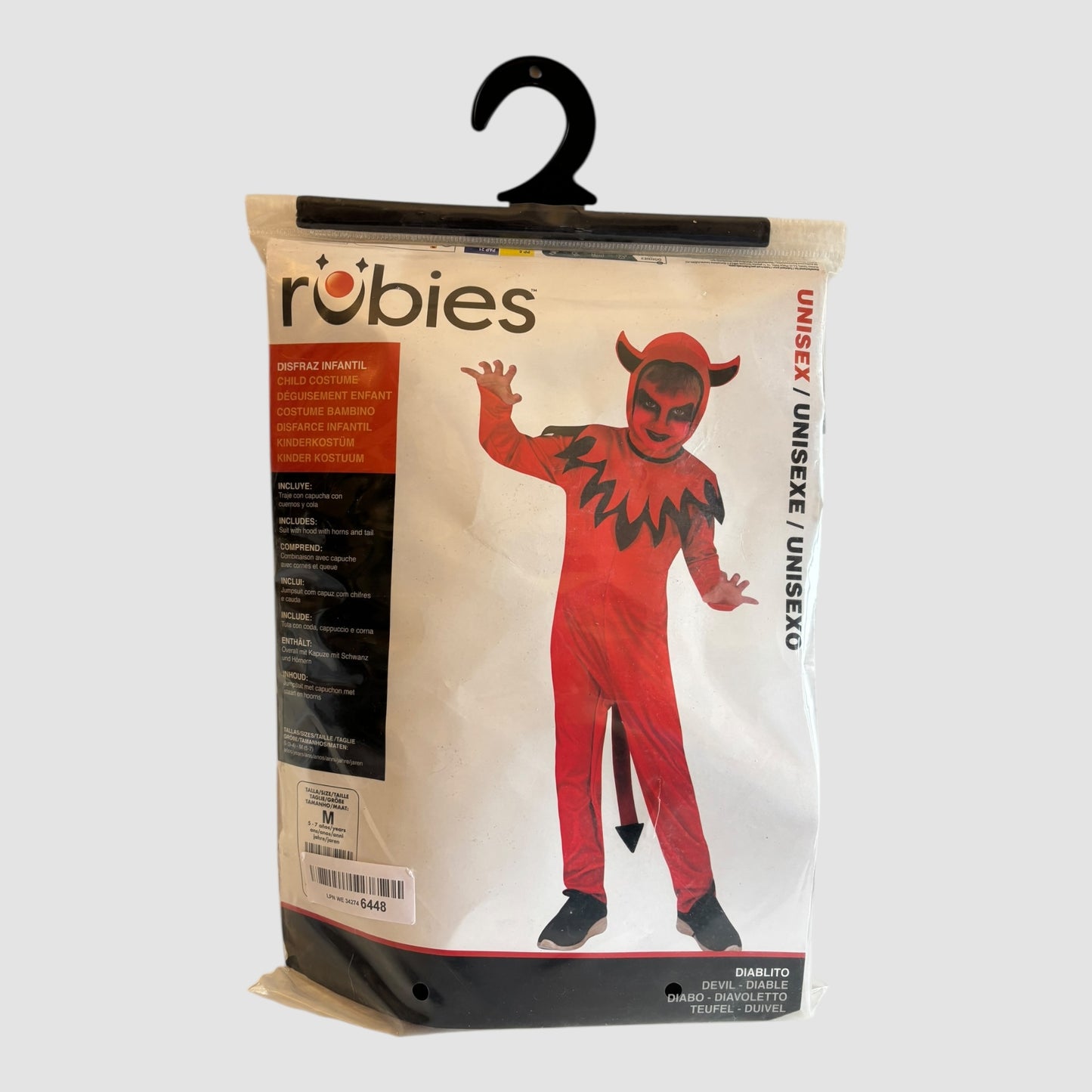 Disfarce Diabo 5-7 anos Rubies