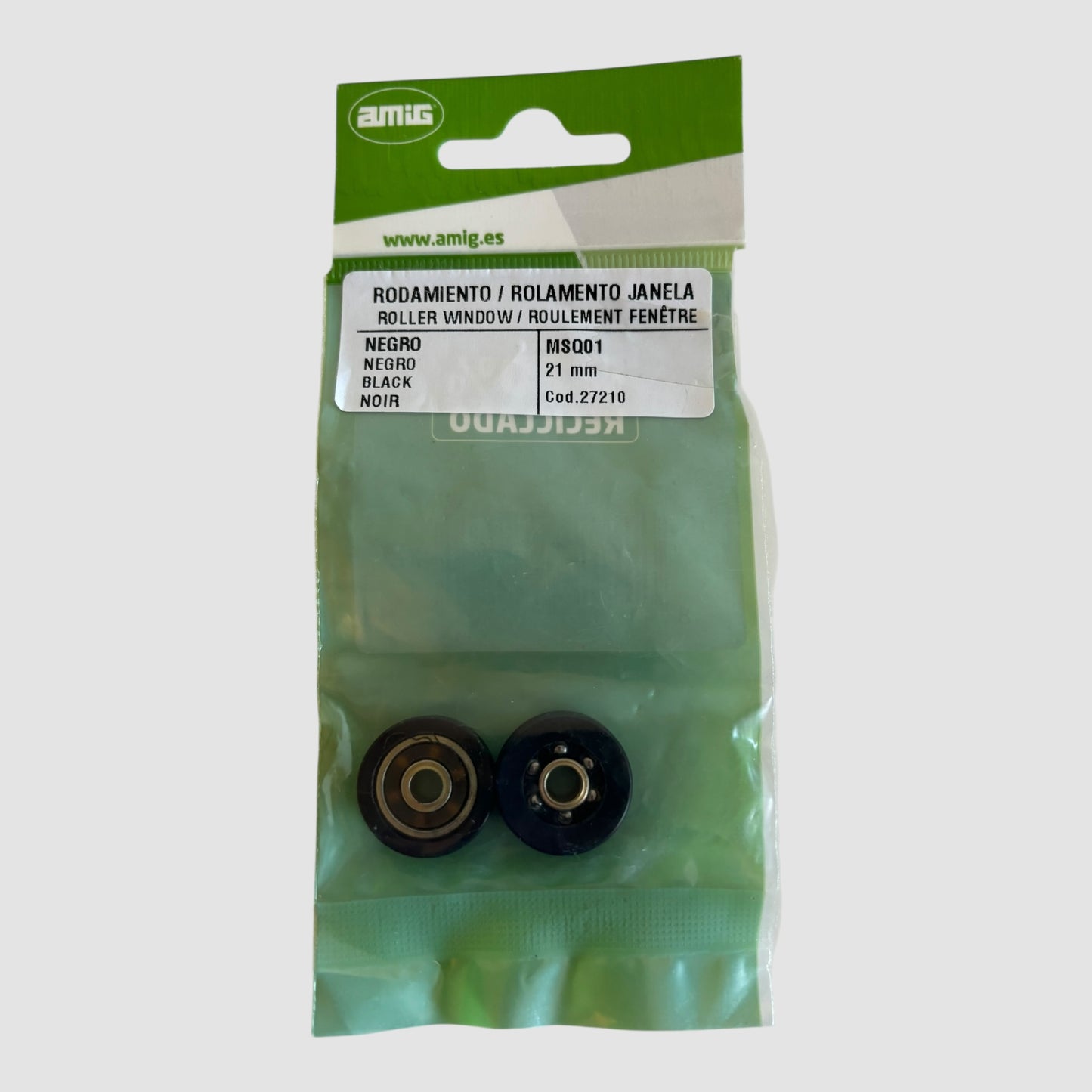 Rolamentos de janela Amig 21 mm Novo