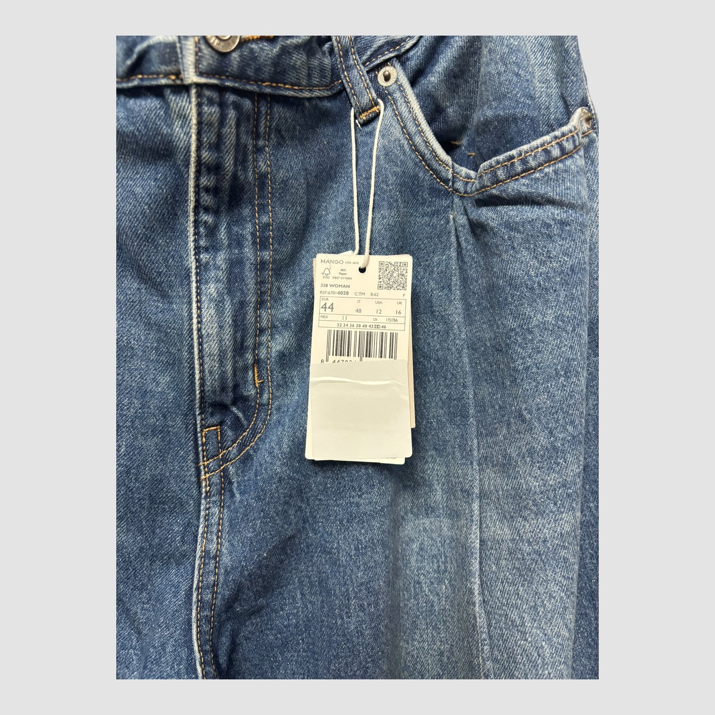 Jeans Straight Bell Mango Tamanho 44 Novas