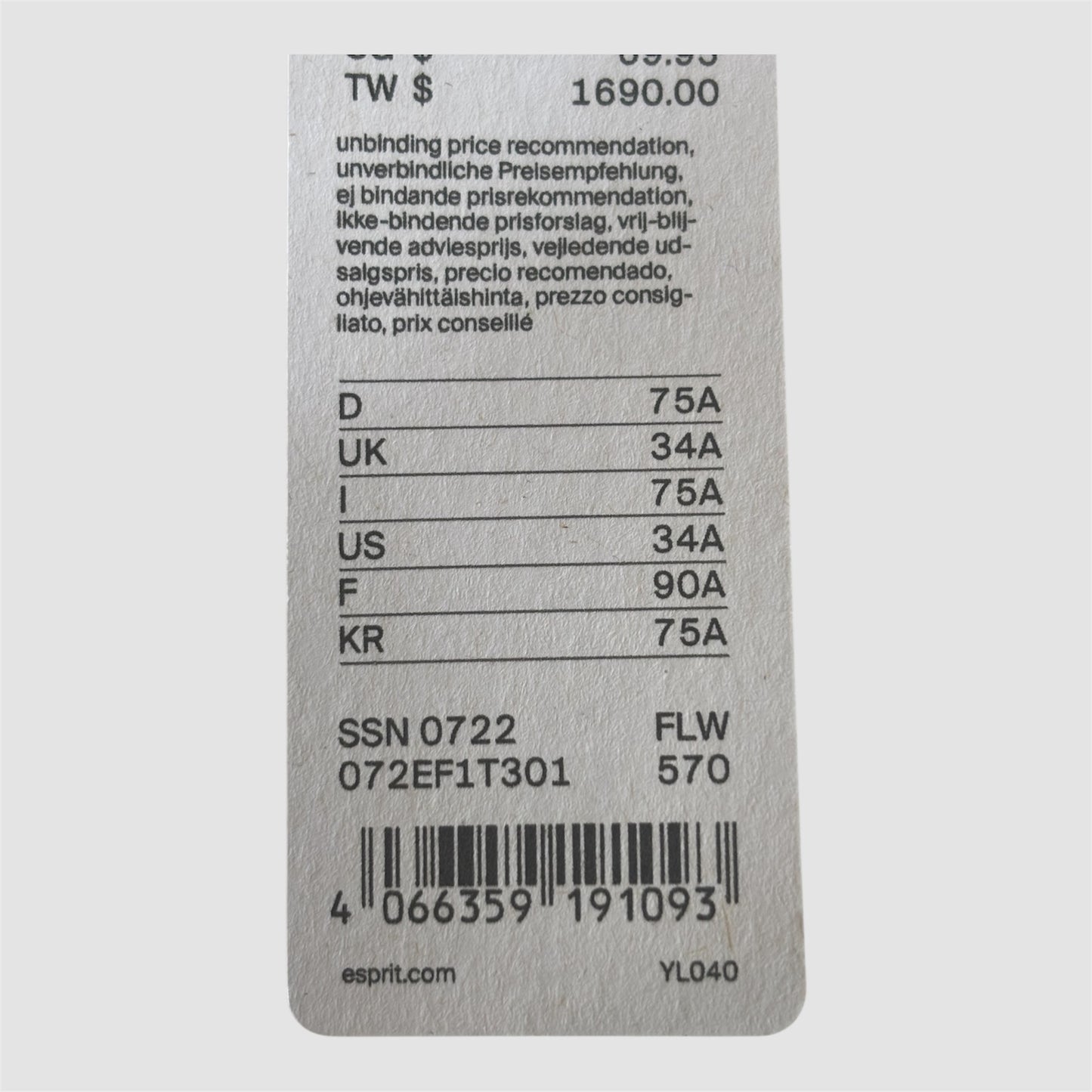 Soutien Esprit 90A Novo Renda Lilás