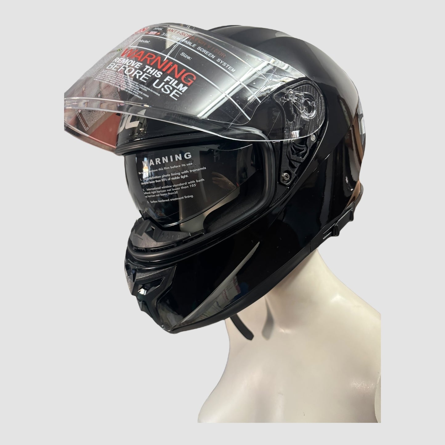 Capacete de Mota Integral JDC Preto com Dupla Viseira Tamanho M Novo