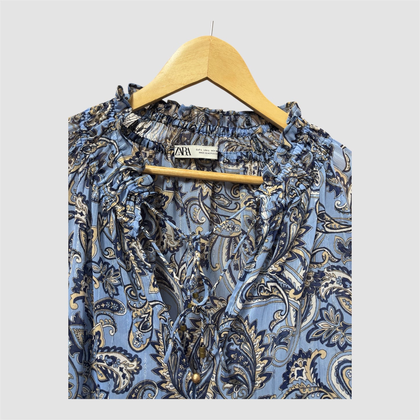 Blusa Zara Estampada Tamanho L