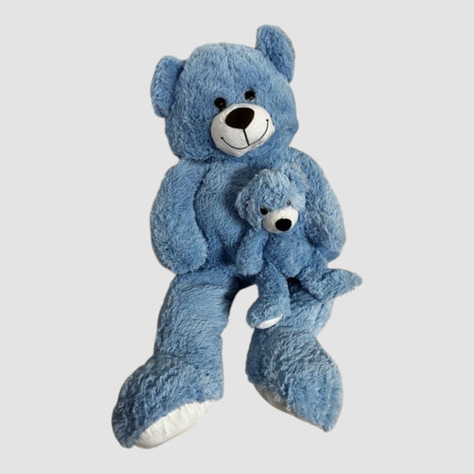 MorisMos Urso de peluche gigante 100 cm azul