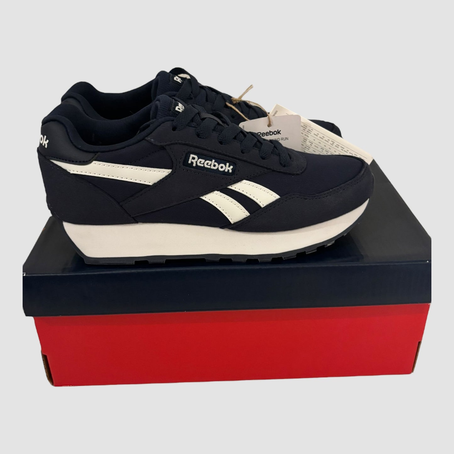 Sapatilhas Reebok Rewind Run Azul Marinho e Branco Tamanho 34.5 Novas