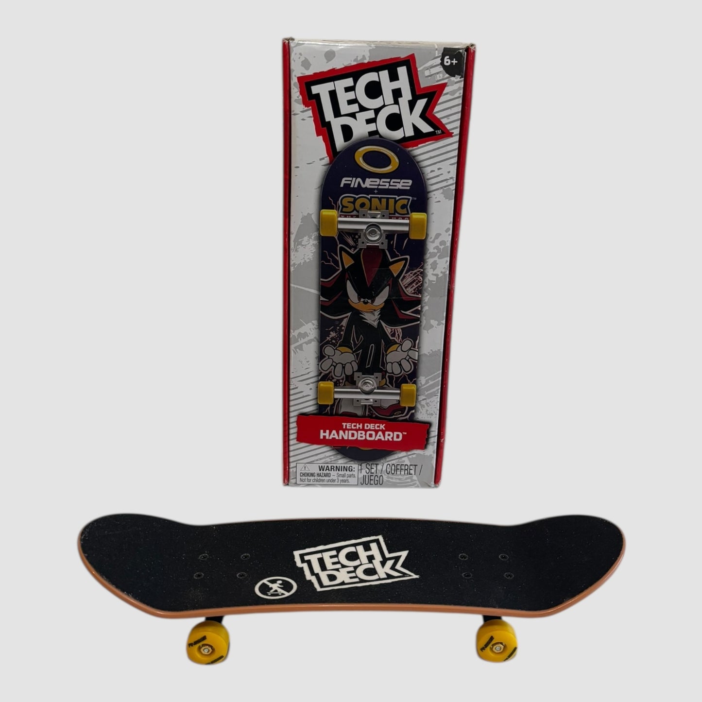 Tech Deck Handboard Finesse x Sonic (Shadow) Mini Skate 12 cm