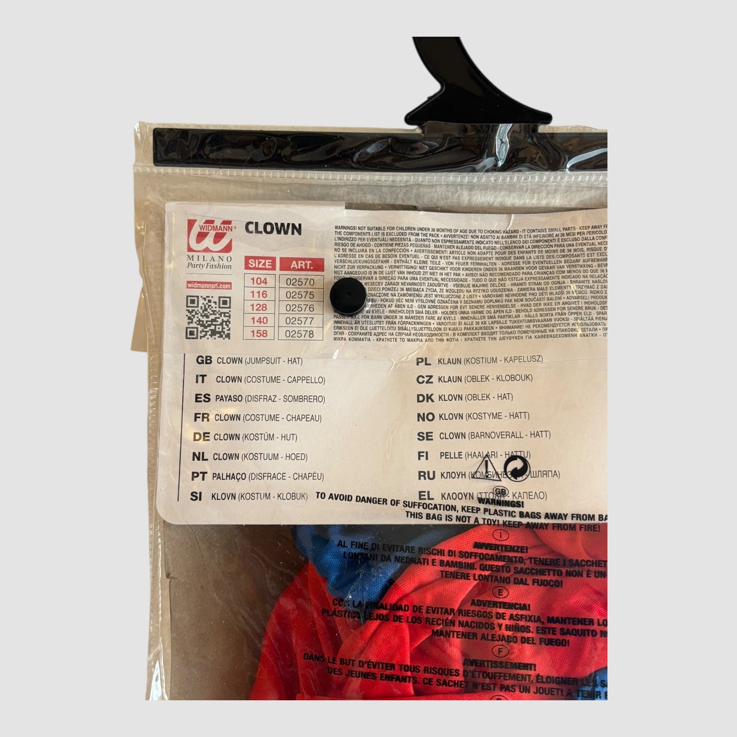 Fato de palhaço menino 8-10 anos