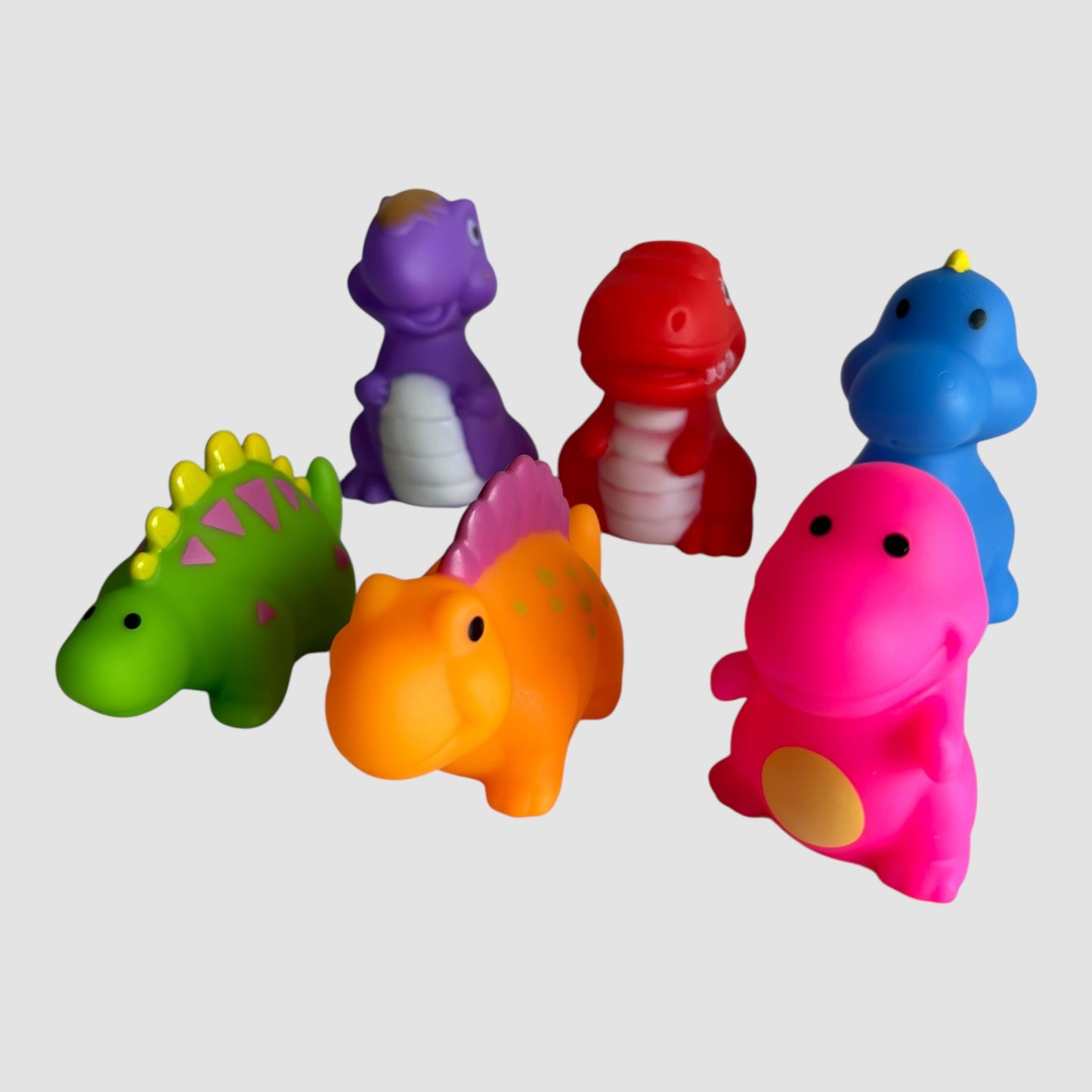 Conjunto de 6 brinquedos de banho em forma de dinossauro