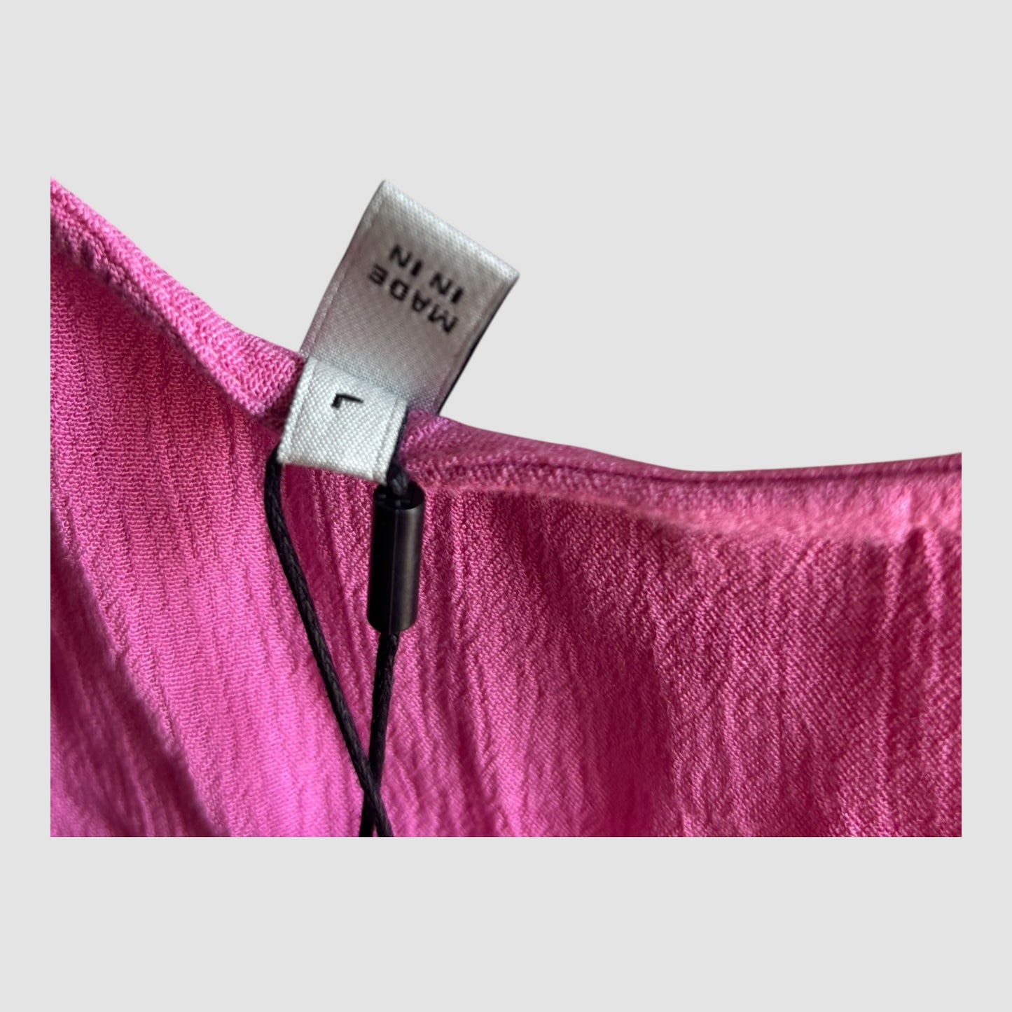 Vestido ICHI Rosa EcoVero Sem Mangas Mulher Tamanho L Novo com Etiqueta