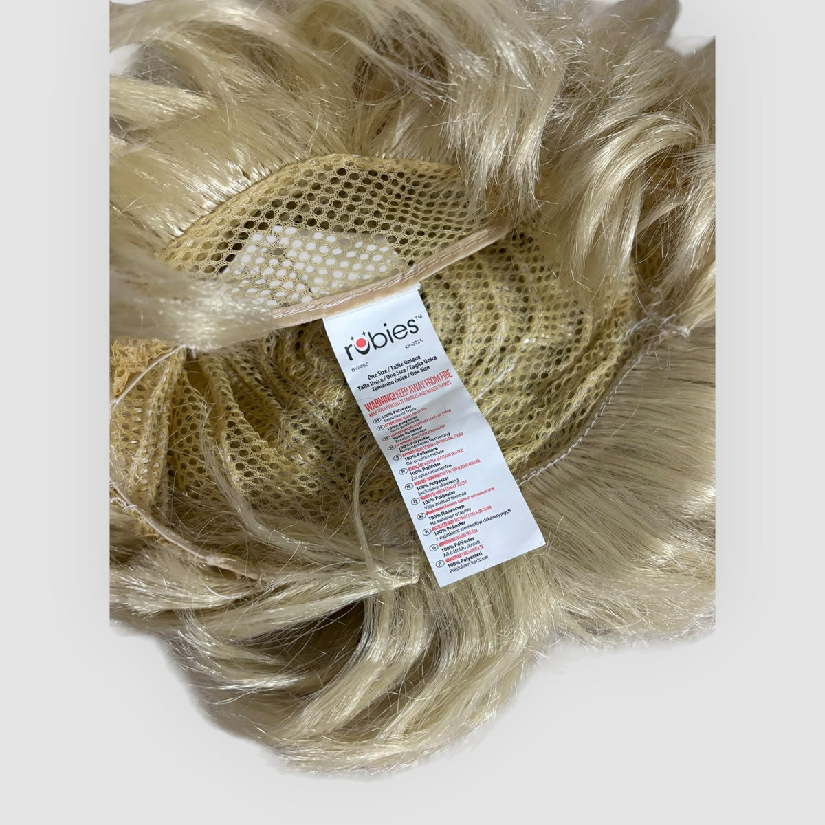 Peruca Loira Homem com Risco Lateral – Rubie’s – Adulto – Nova