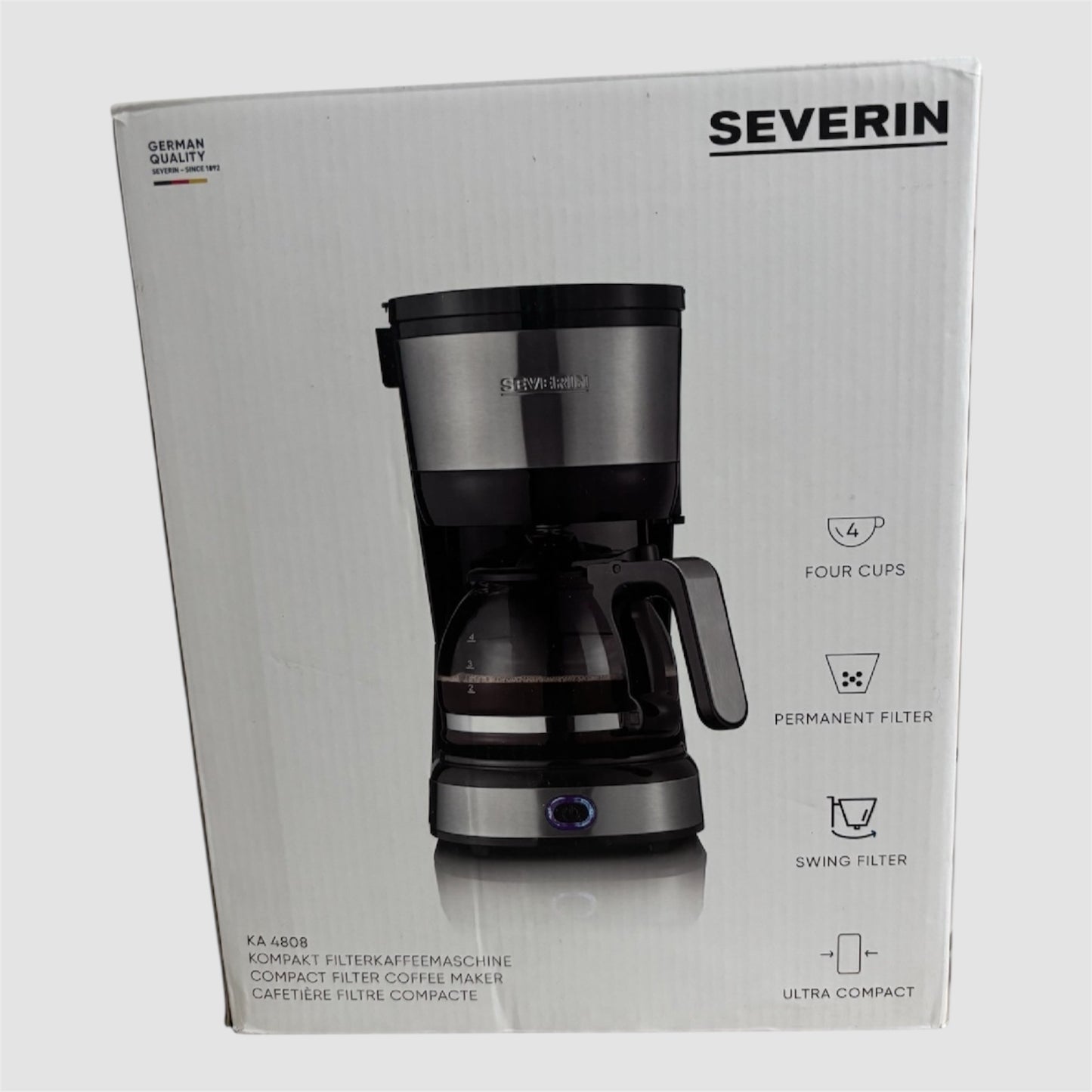 Máquina de café de filtro Severin KA4808 de 750w - 4 Chávenas