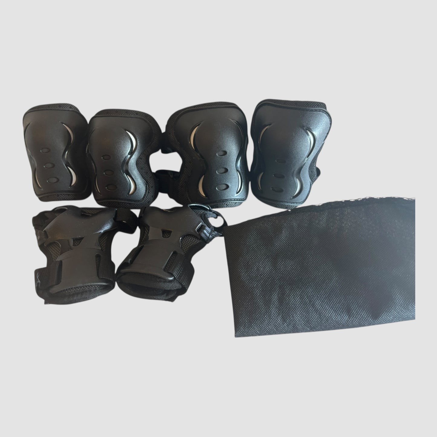Conjunto de Proteções para Patins Skate e Trotinete Preto