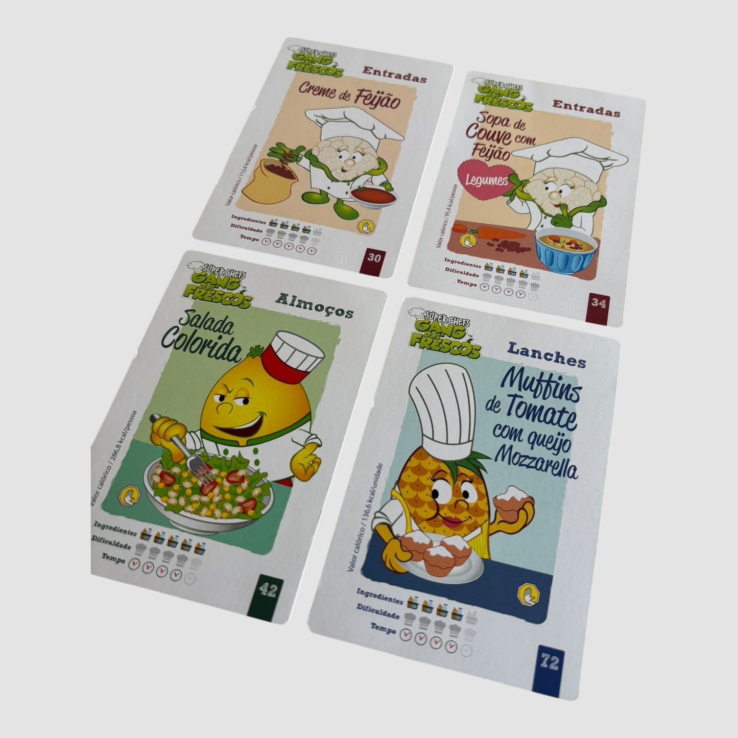 4 cartas Super Chefs Gang dos Frescos Lidl