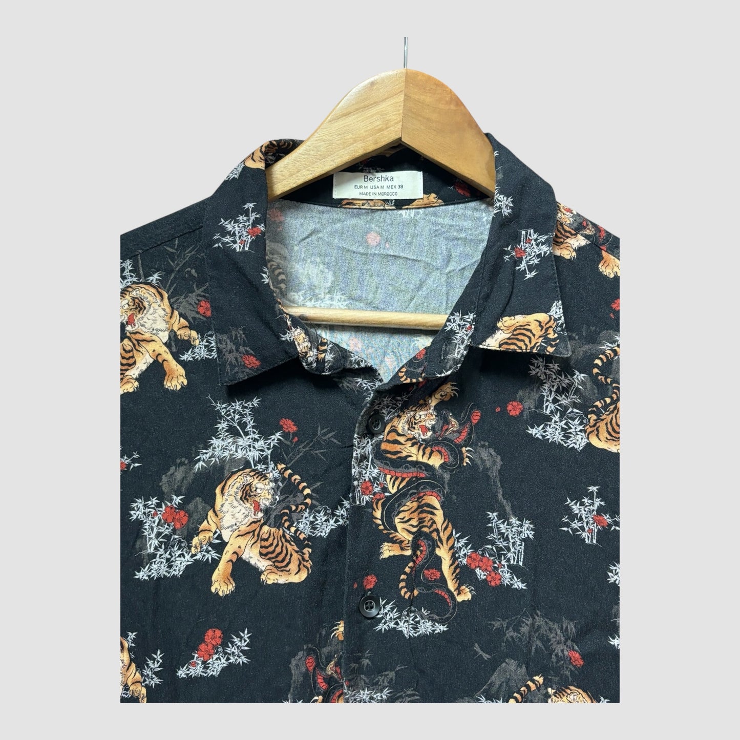 Camisa manga curta homem Bershka tamanho M