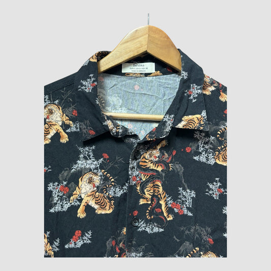 Camisa manga curta homem Bershka tamanho M